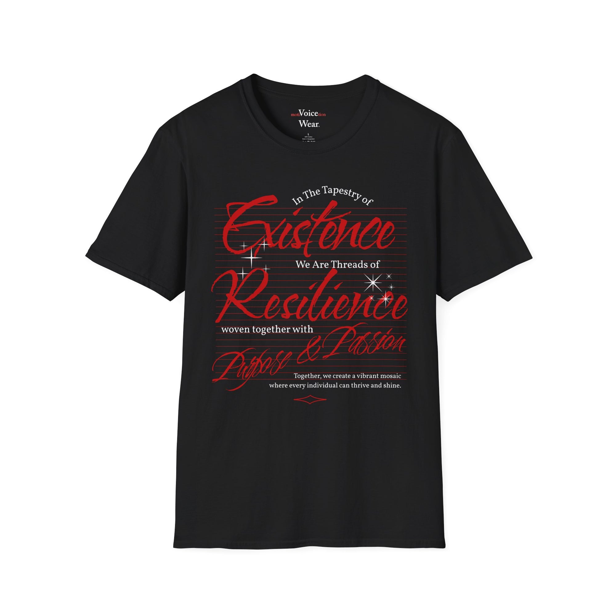 "In The Tapestry Of..." - "moti-Voice-tion Wear" T-Shirt