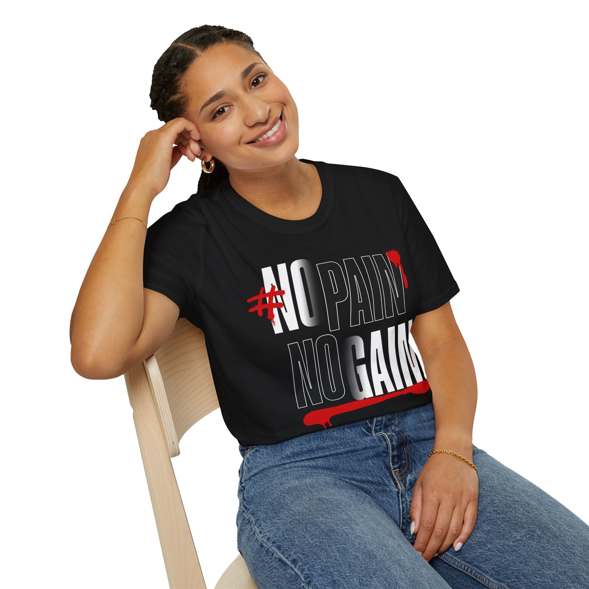 "No Pain No Gain" - "moti-Voice-tion Wear" T-Shirt