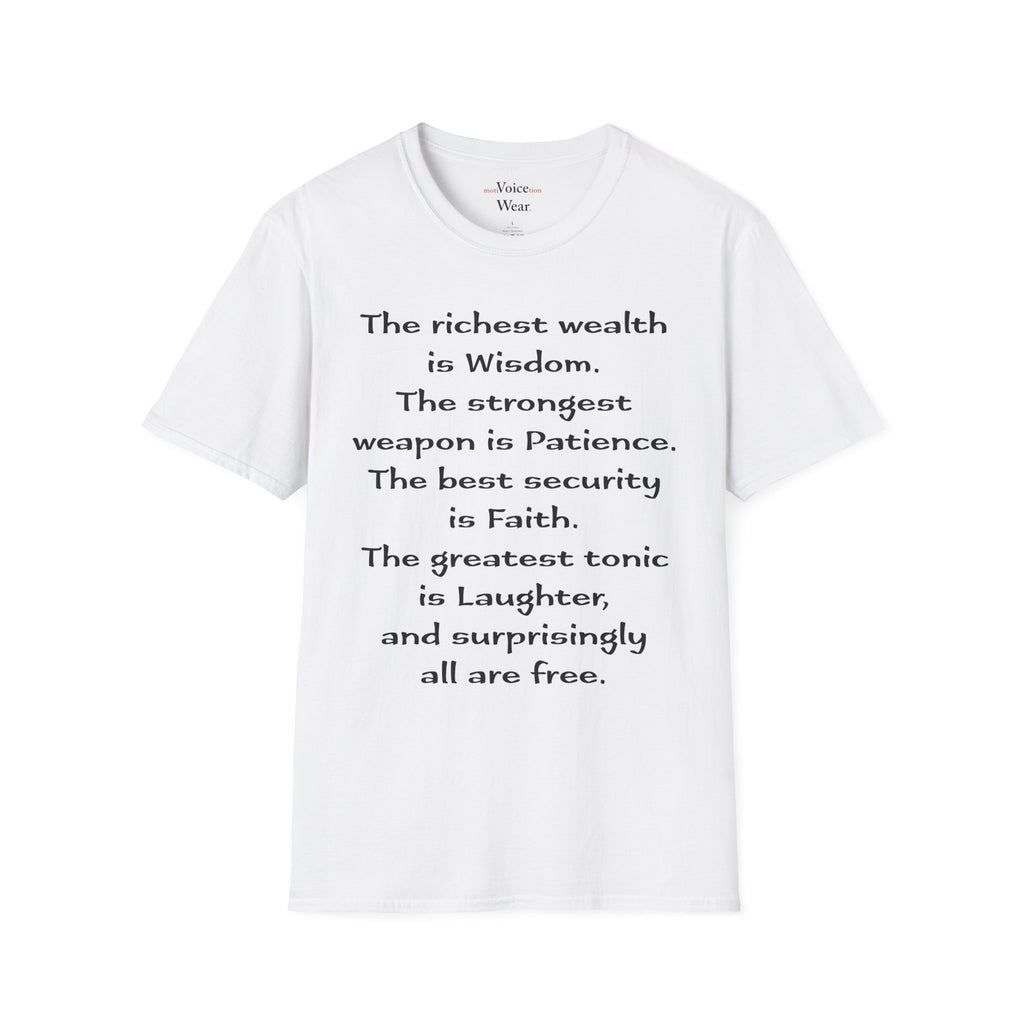 "Intangible Qualities" Quote - "moti-Voice-tion Wear" T-Shirt