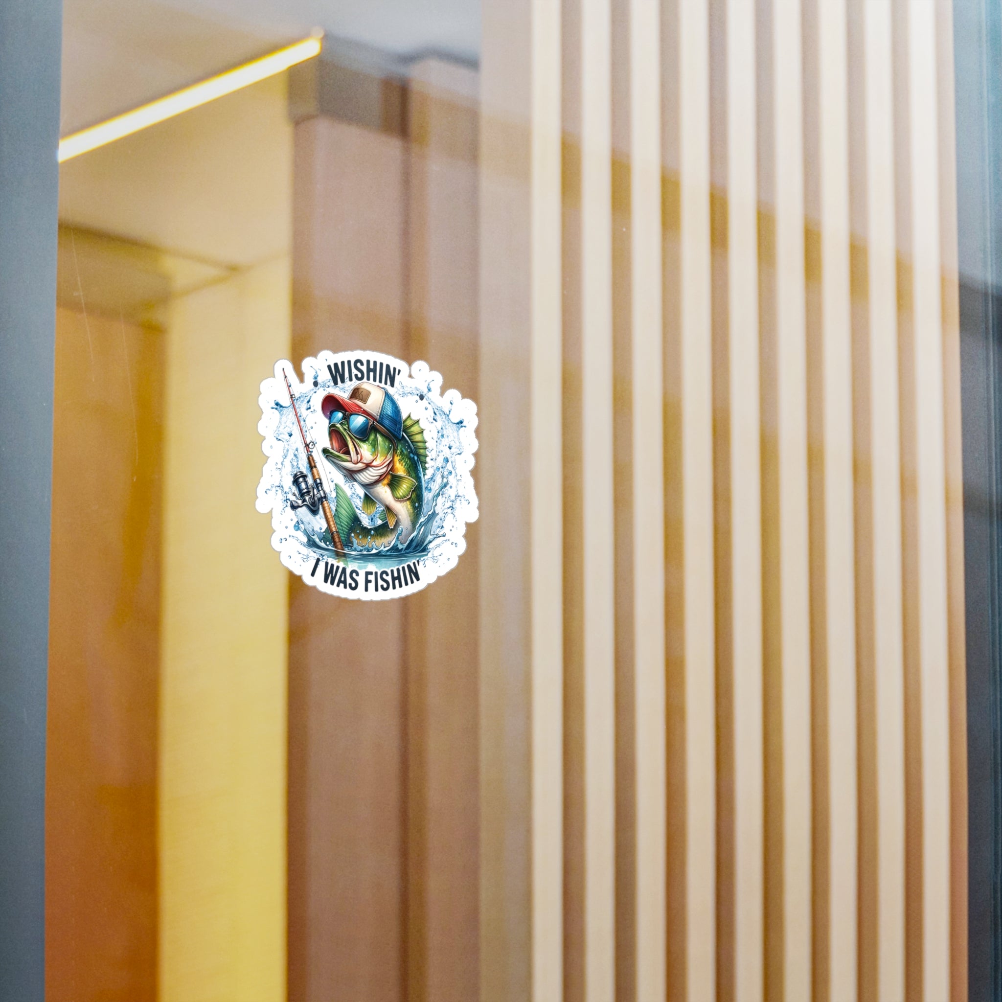 Wishin' I Was Fishin' Vinyl Decal