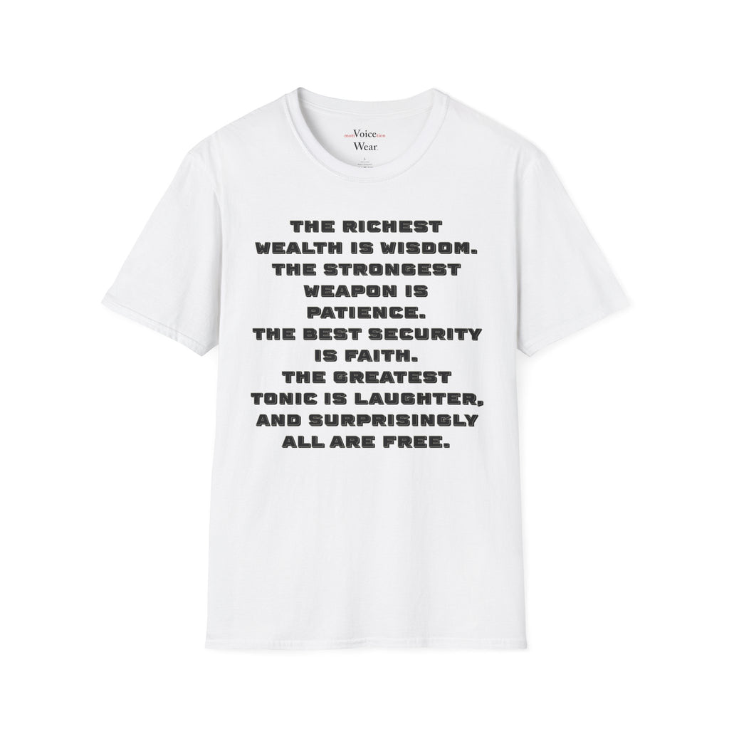 "Intangible Qualities" Quote - "moti-Voice-tion Wear" T-Shirt #2