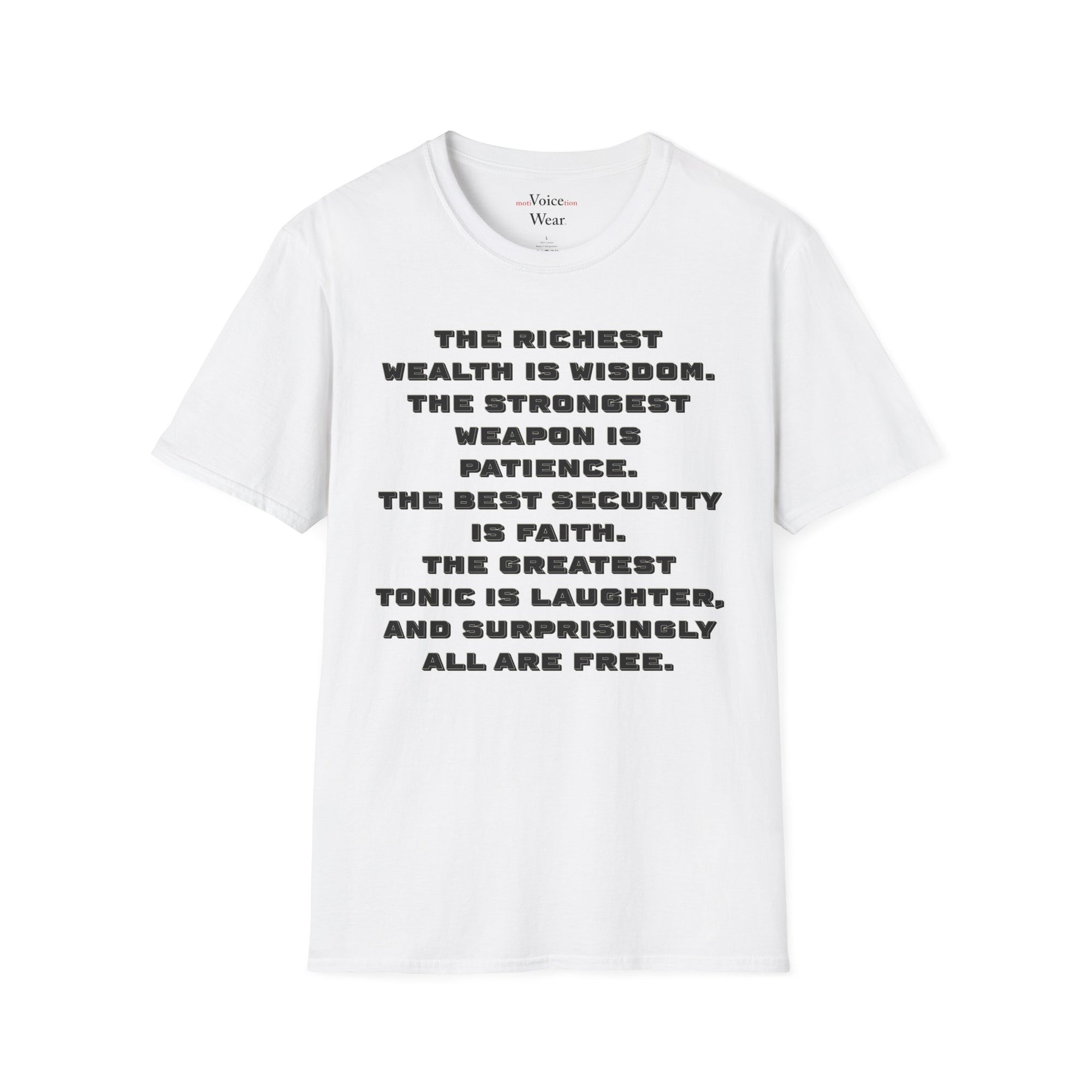 "Intangible Qualities" Quote - "moti-Voice-tion Wear" T-Shirt #2
