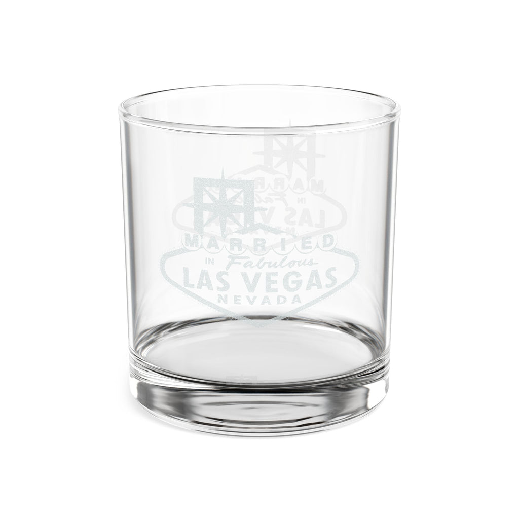Engraved - Married - 10.5 oz Whiskey Rocks Glass