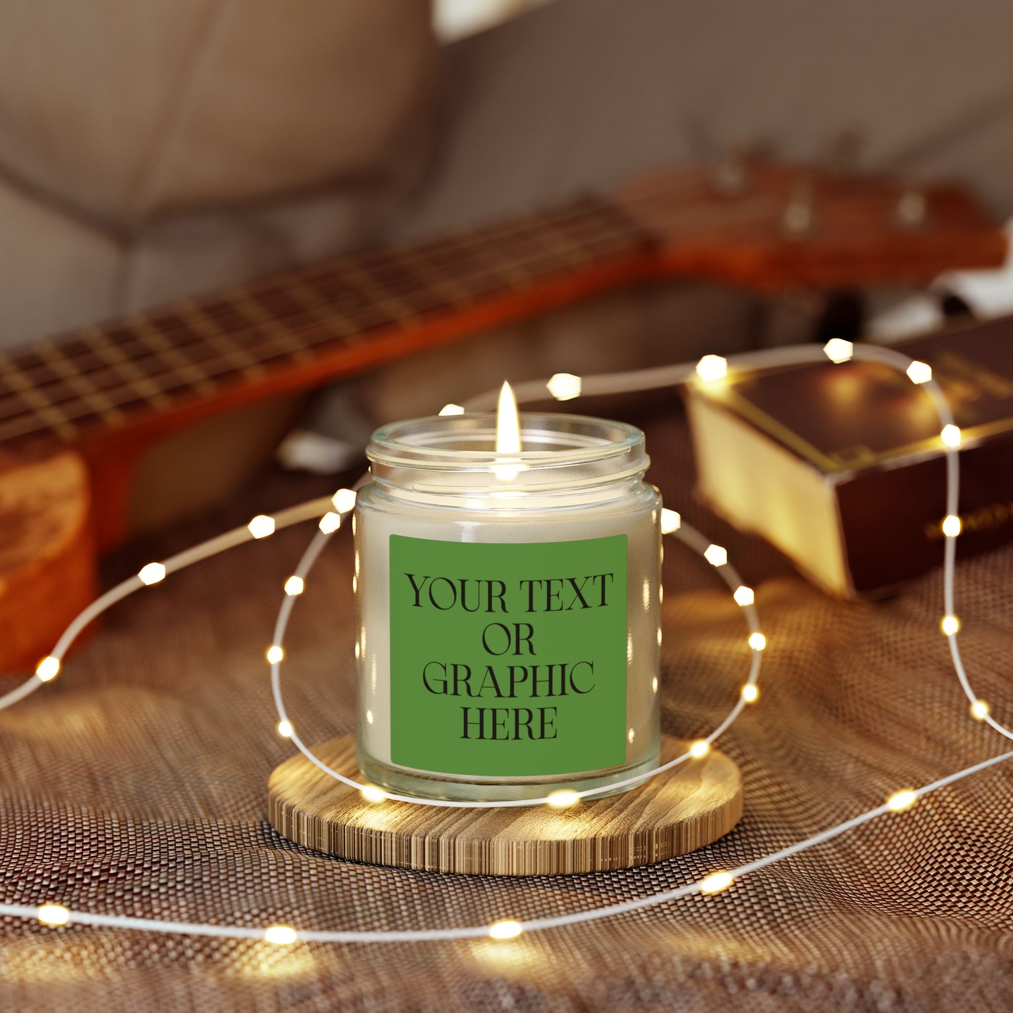 Coconut Apricot Scented Candle — 4oz & 9oz Decorative Jar (Custom Label)