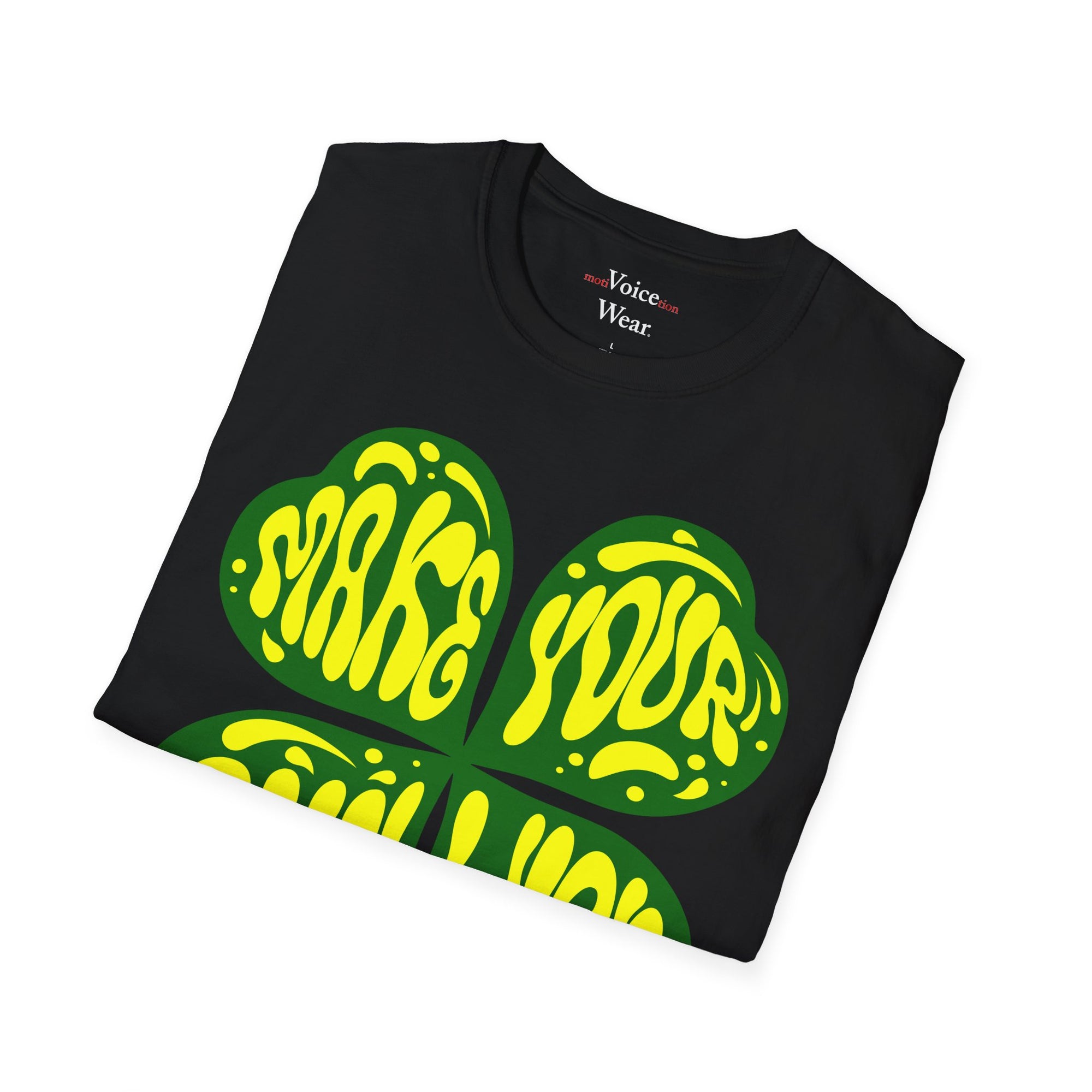 "Make Your Own Luck - Yellow" - "moti-Voice-tion Wear" T-Shirt