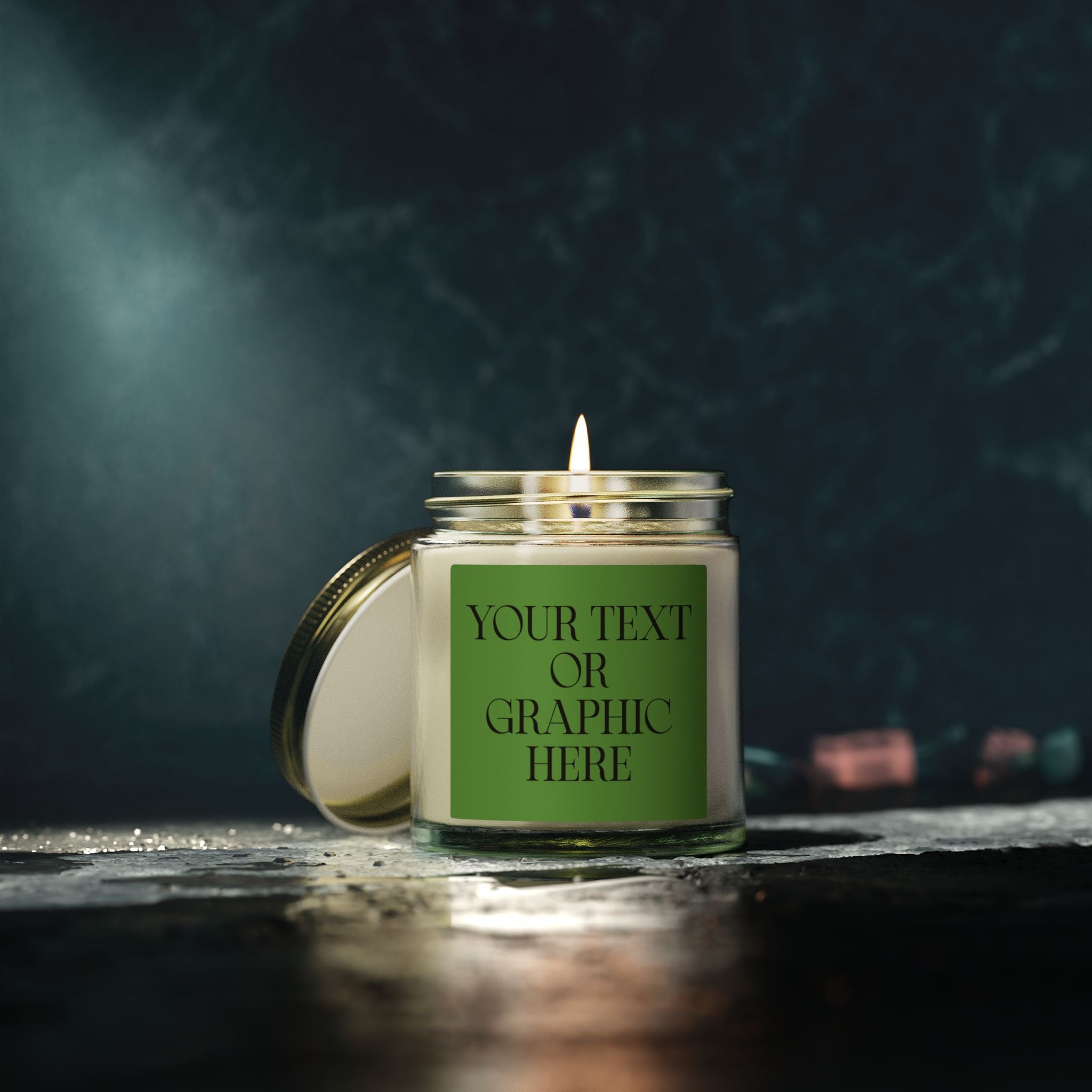 Coconut Apricot Scented Candle — 4oz & 9oz Decorative Jar (Custom Label)