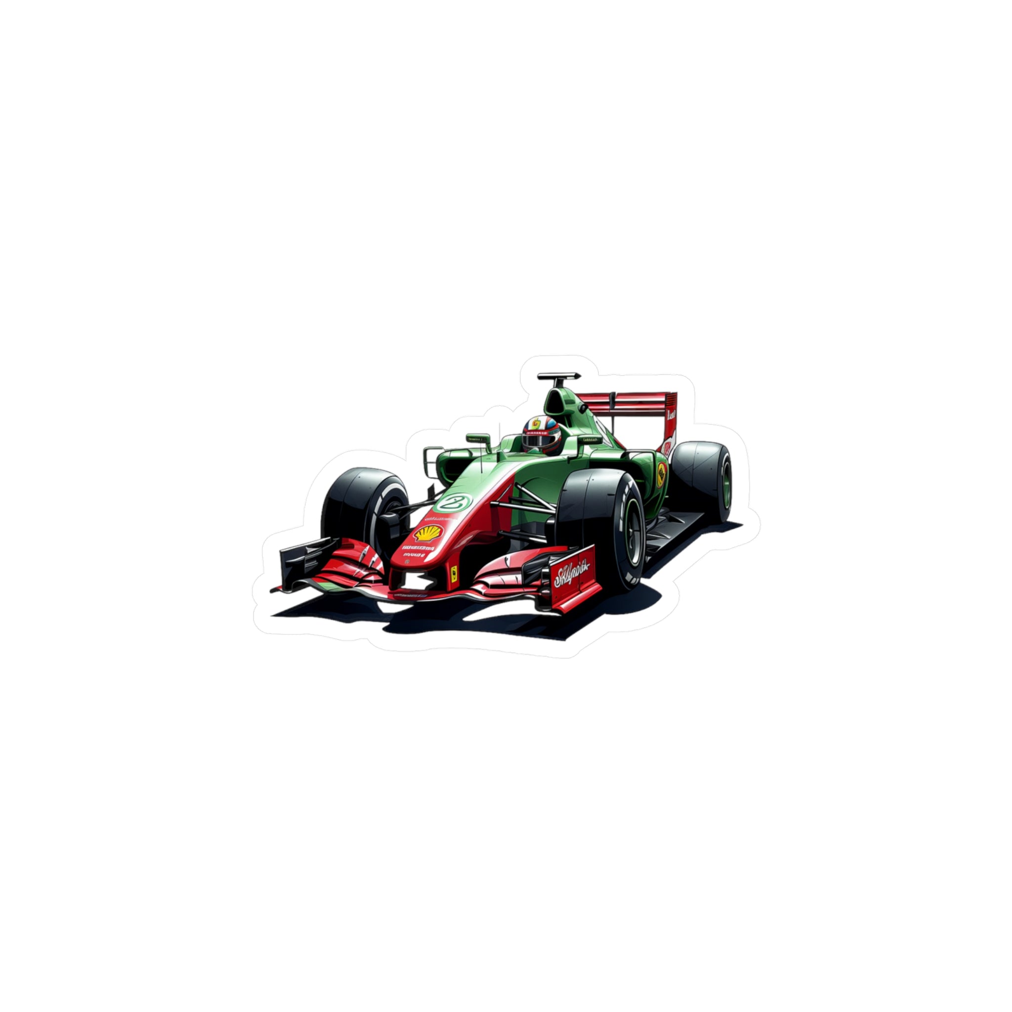 F1 Car #6 Vinyl Decal