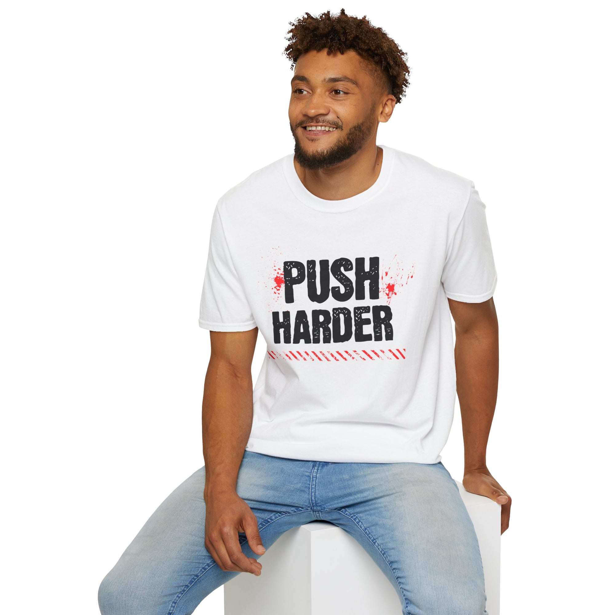 "Push Harder" - "moti-Voice-tion Wear" T-Shirt