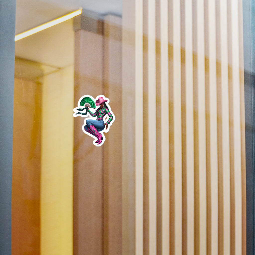 Clack Fan Lady Vinyl Decal