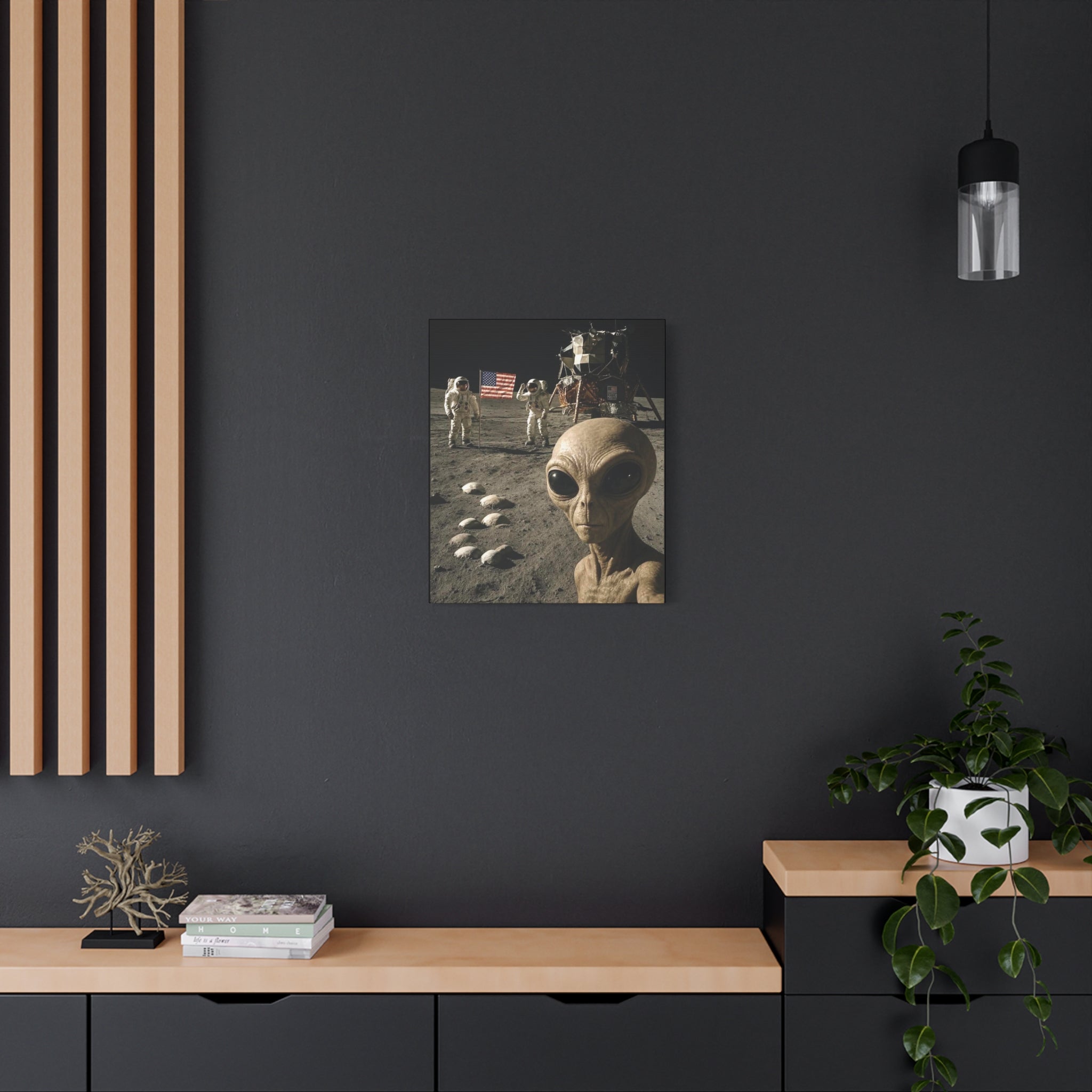 "Moon Invaders" Matte Canvas Print