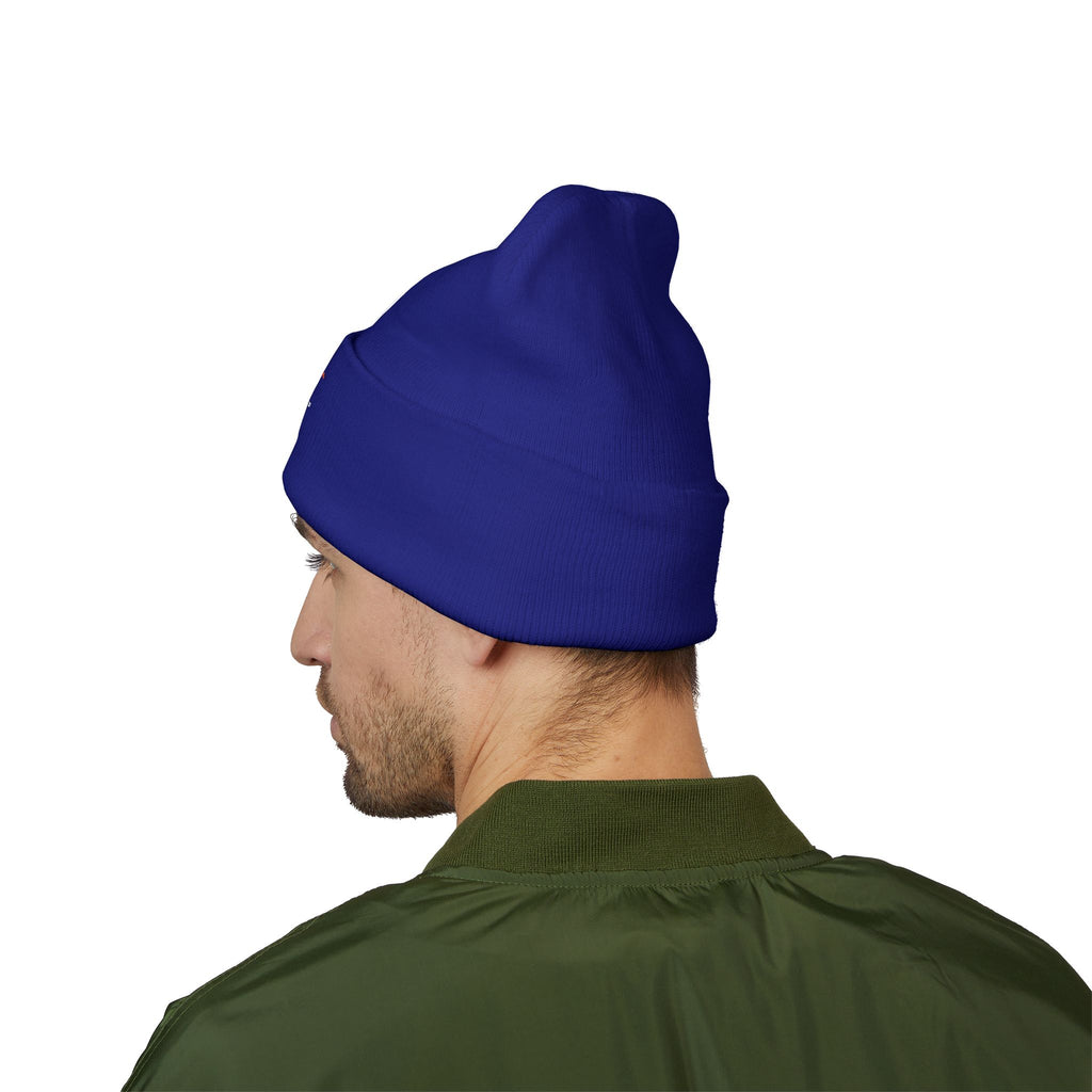 Embroidered "moti-Voice-tion Wear" Cuffed Beanie