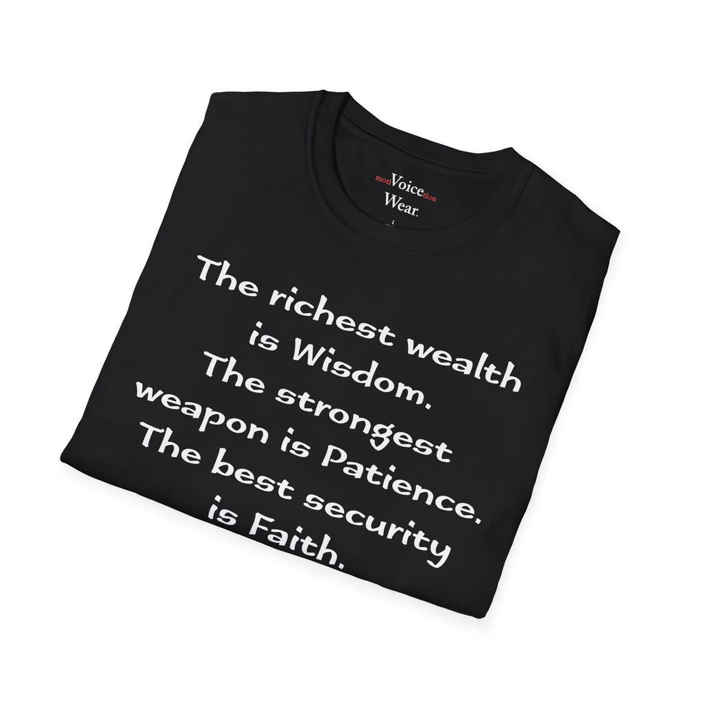 "Intangible Qualities" Quote - "moti-Voice-tion Wear" T-Shirt