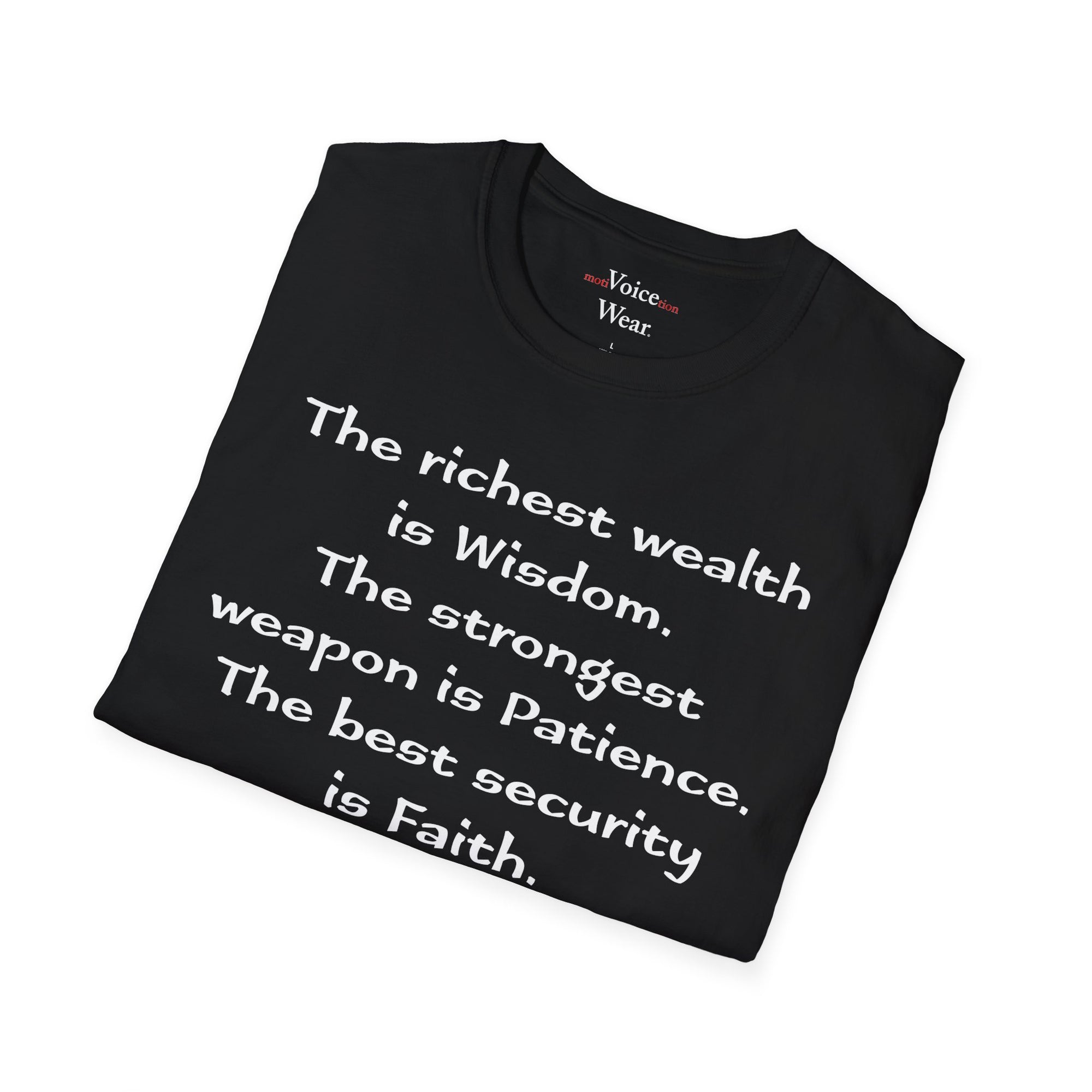 "Intangible Qualities" Quote - "moti-Voice-tion Wear" T-Shirt