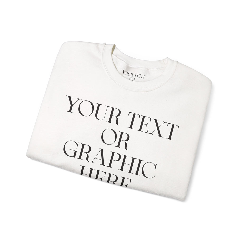 Custom Personalized Sweatshirt - Optional Print Areas