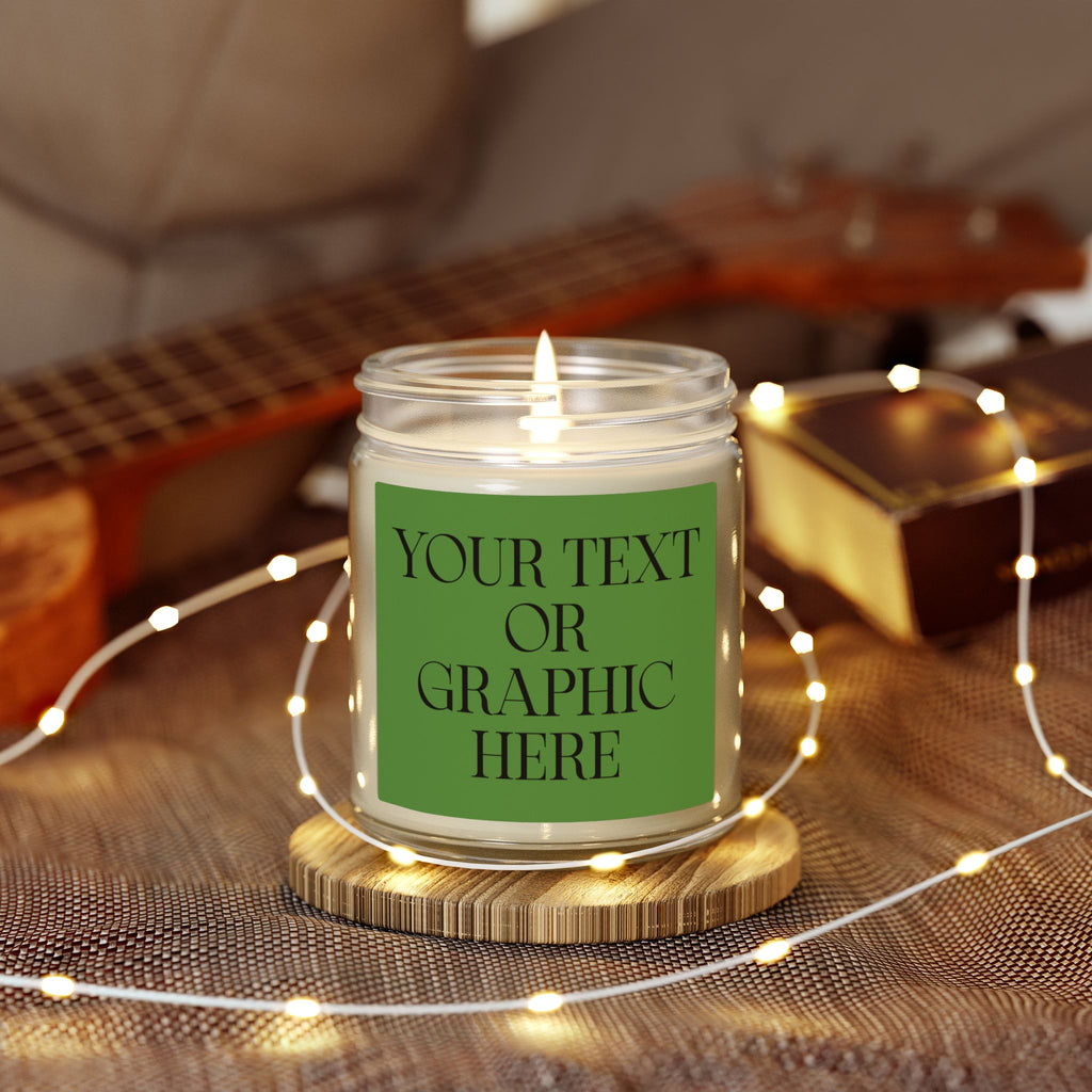 Coconut Apricot Scented Candle — 4oz & 9oz Decorative Jar (Custom Label)