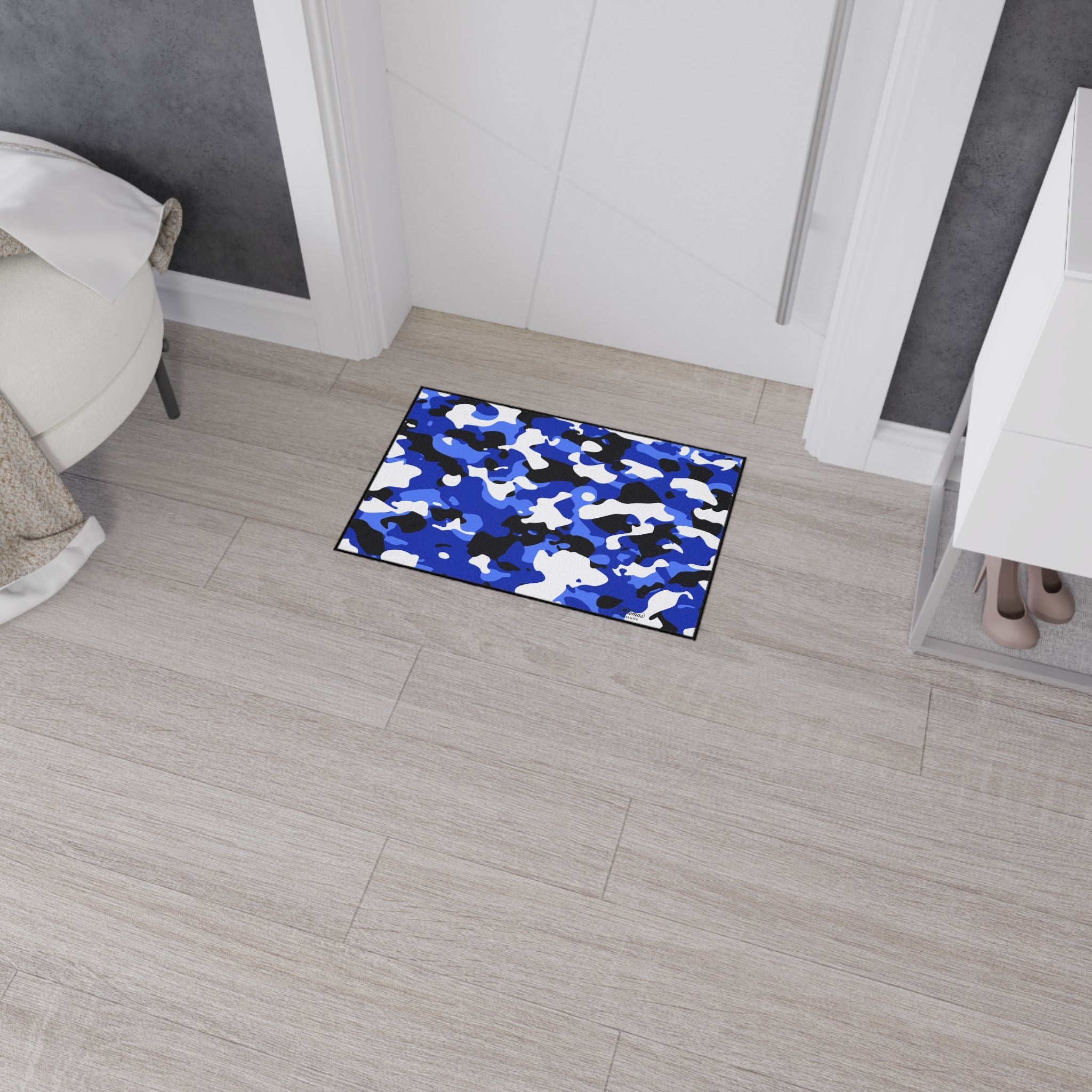 Heavy Duty Floor Mat – Blue Camo