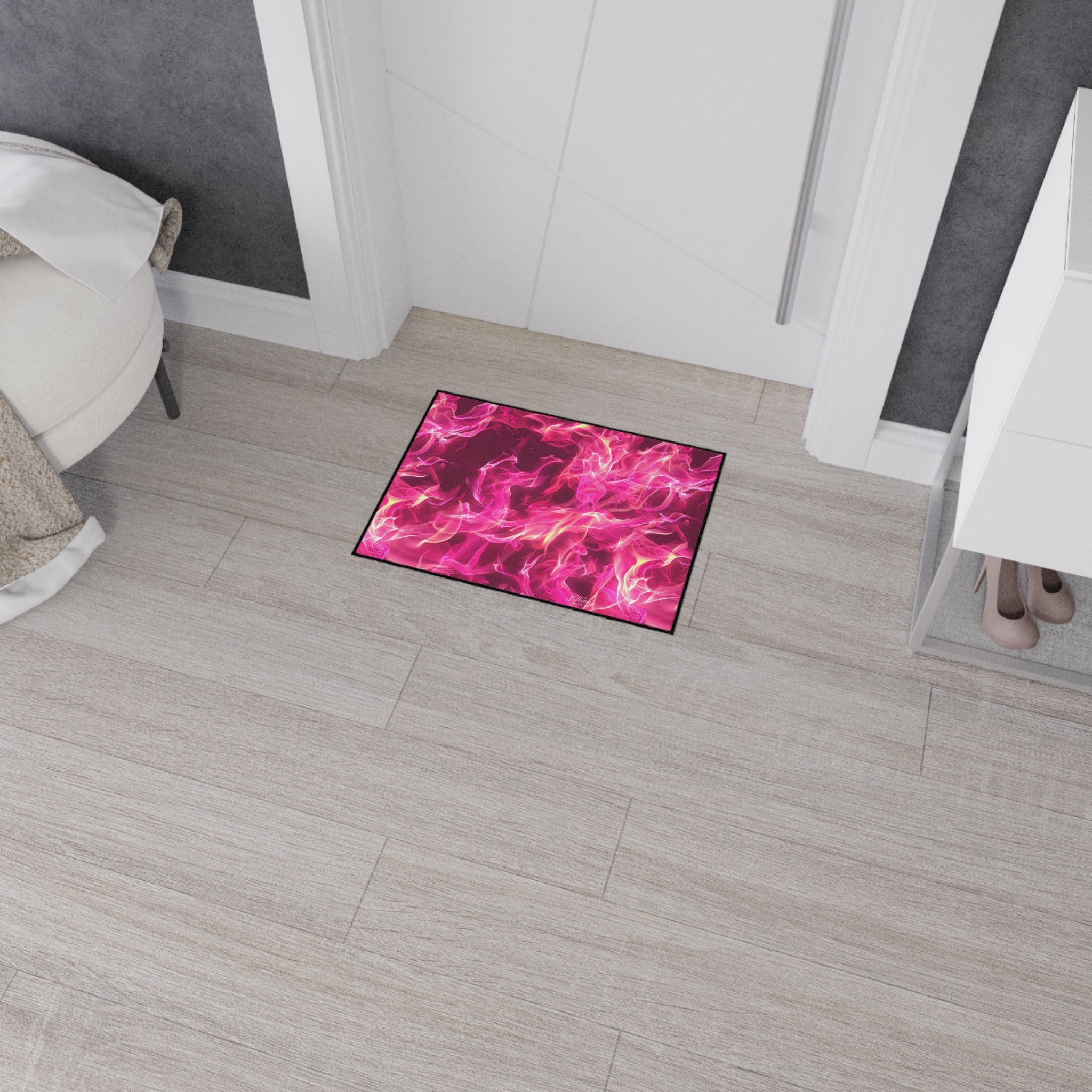 Heavy Duty Floor Mat – Pink Flames