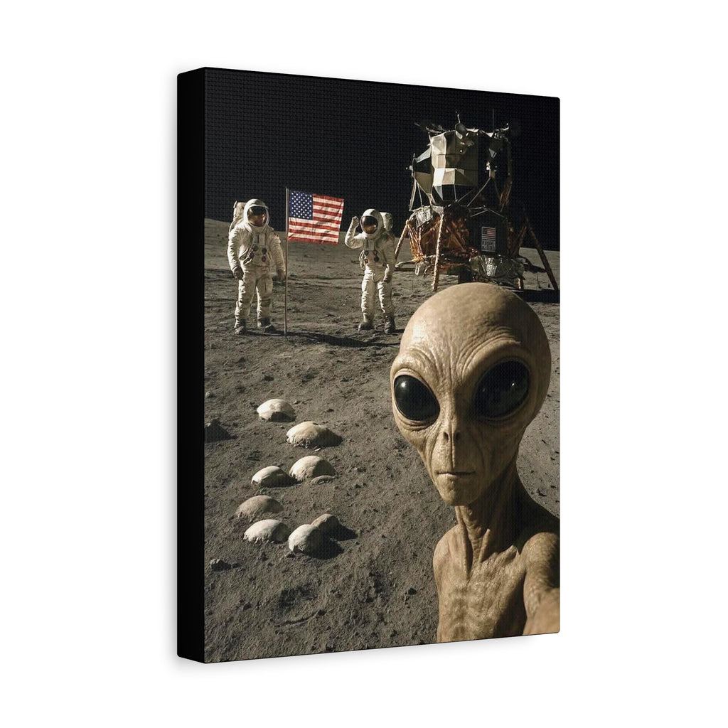 "Moon Invaders" Matte Canvas Print