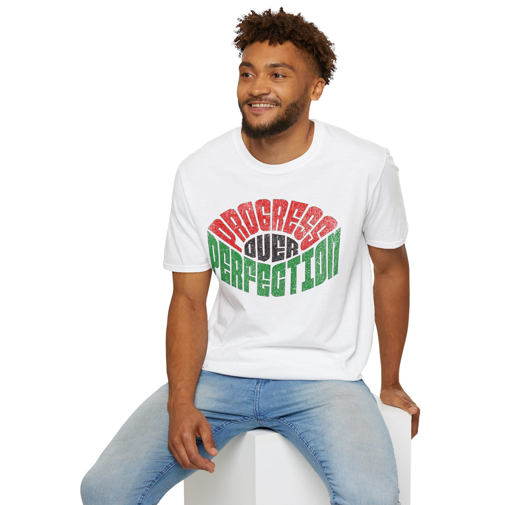 "Progress Over Perfection" - "moti-Voice-tion Wear" T-Shirt
