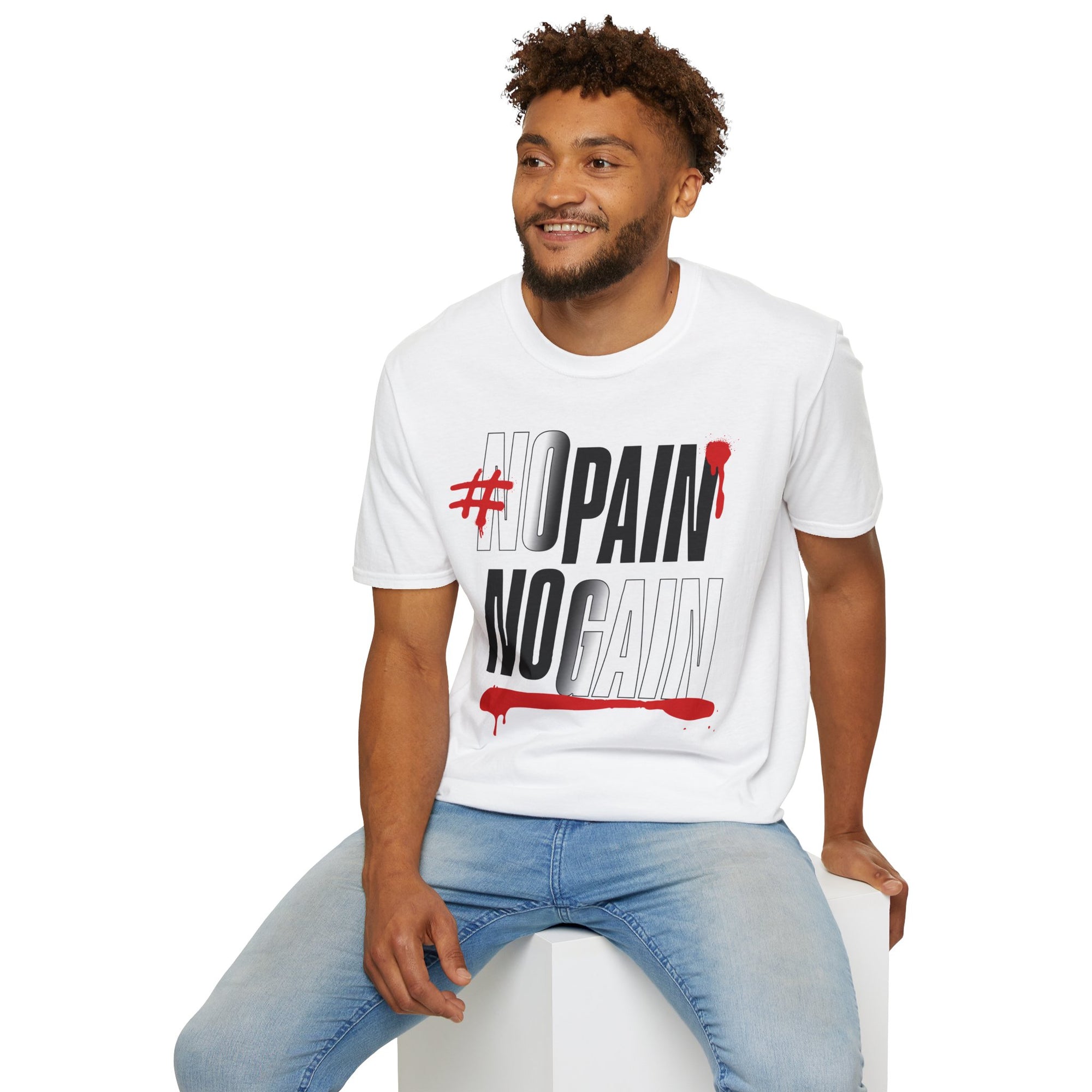 "No Pain No Gain" - "moti-Voice-tion Wear" T-Shirt