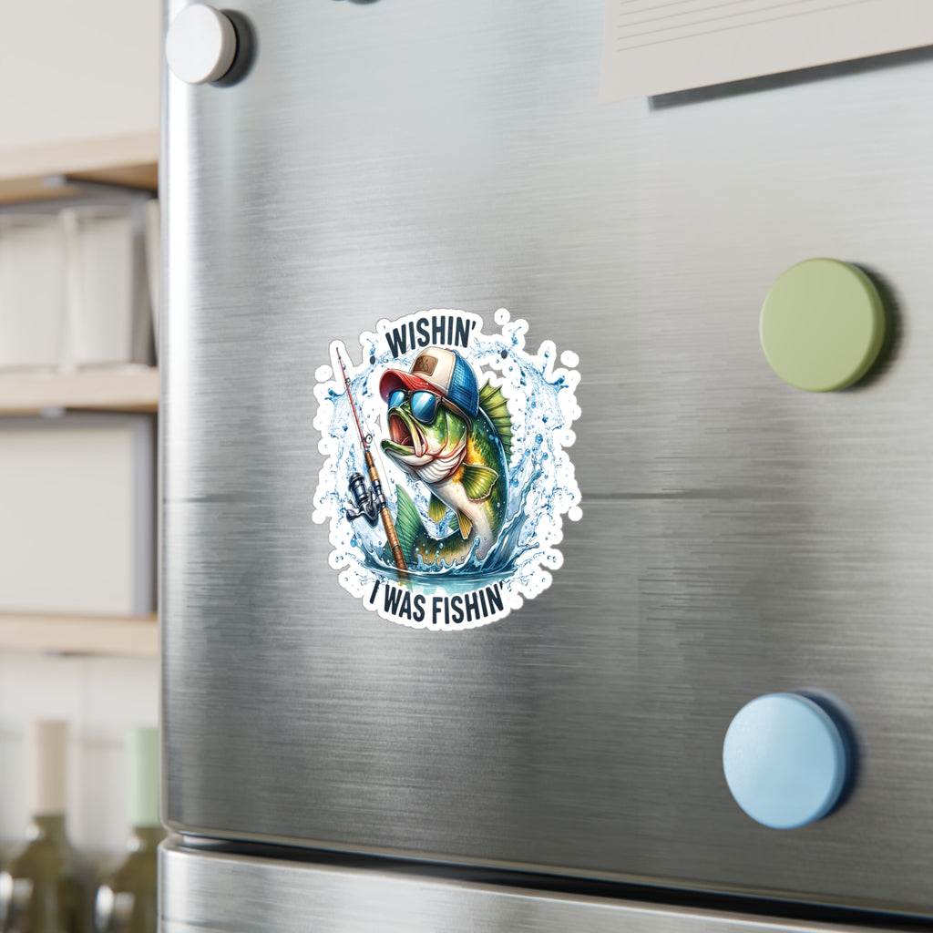 Wishin' I Was Fishin' Vinyl Decal