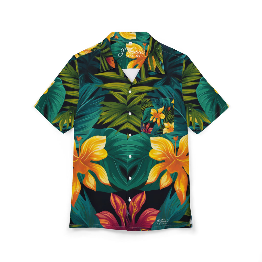 "All-Over Print" Hawaiian Button-Down Shirt