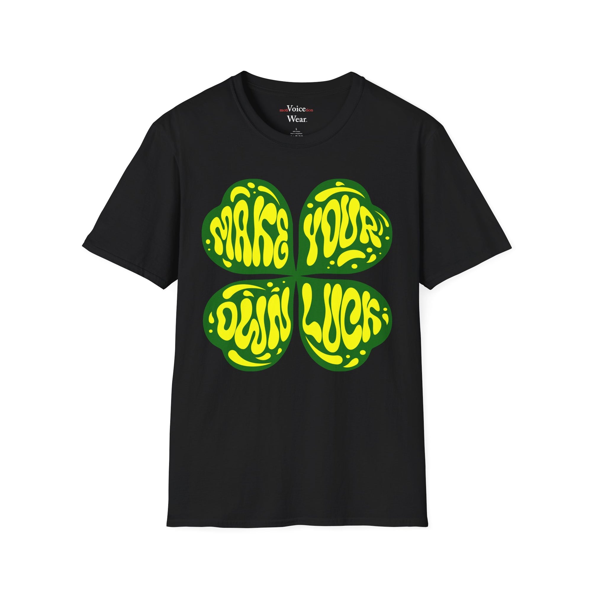 "Make Your Own Luck - Yellow" - "moti-Voice-tion Wear" T-Shirt