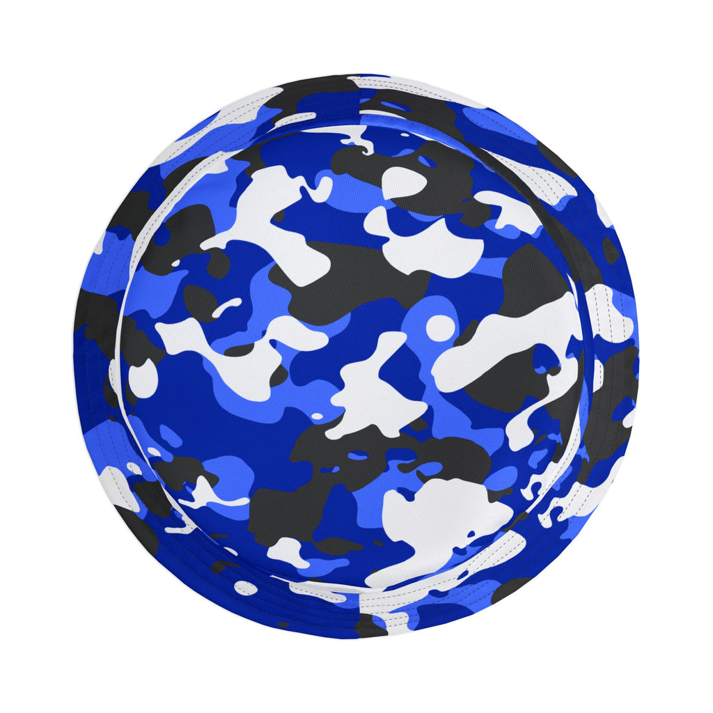 “All-Over Print” Blue Camo Bucket Hat