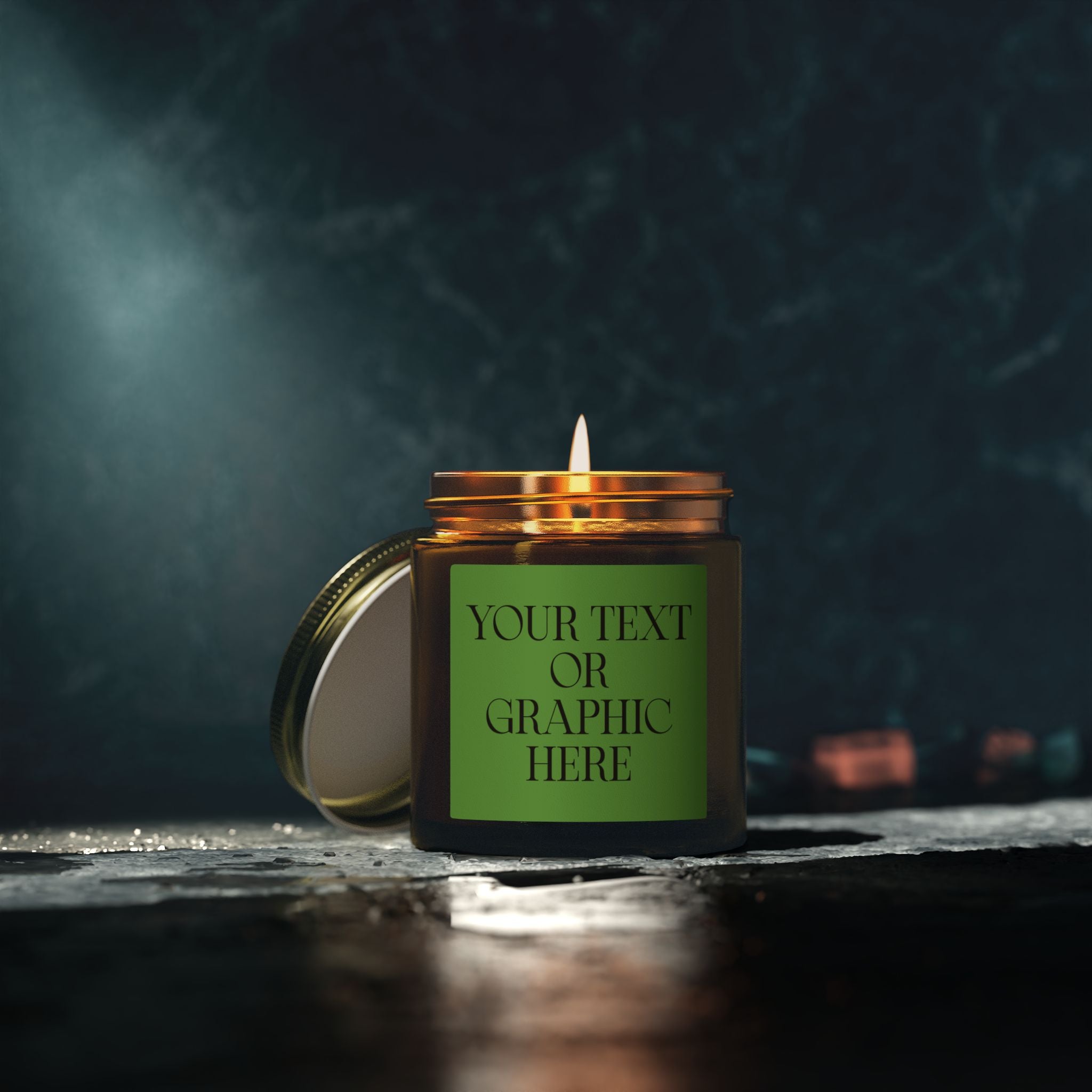 Coconut Apricot Scented Candle — 4oz & 9oz Decorative Jar (Custom Label)