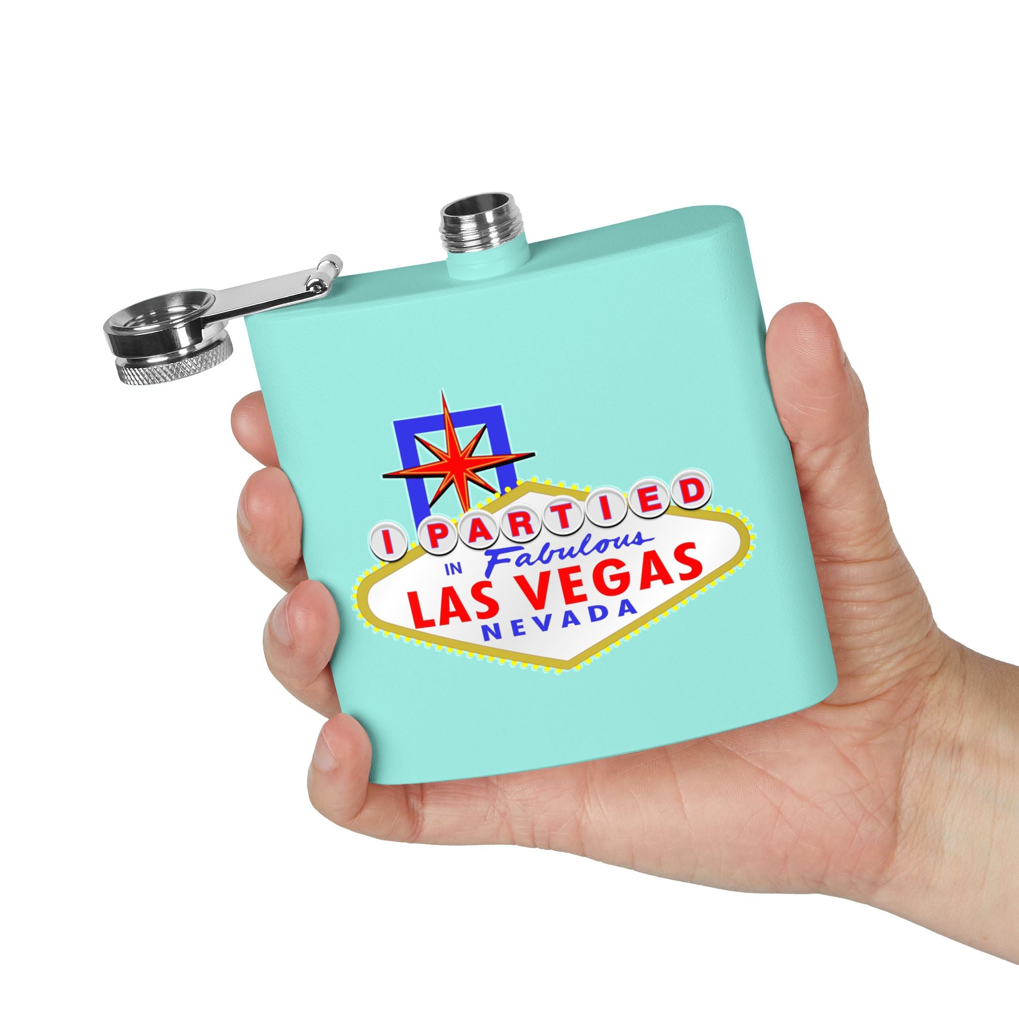"I Partied" Las Vegas Sign 6oz Flask