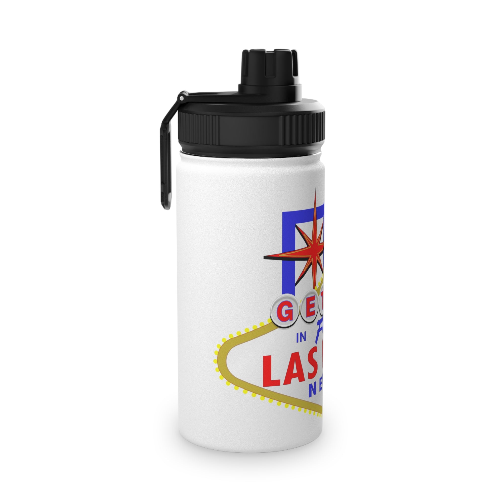 "Get Fit" Las Vegas Sign Stainless Steel Water Bottle