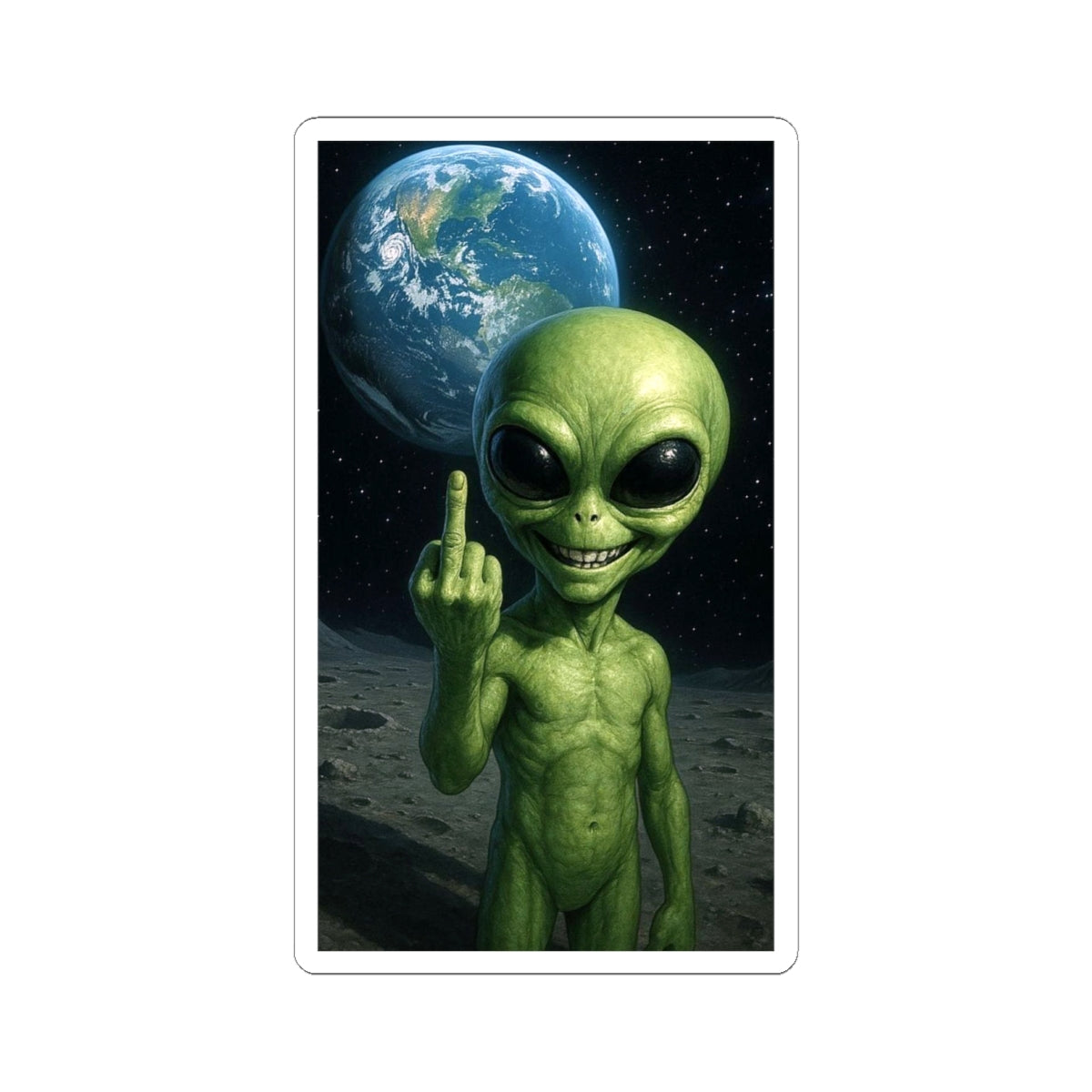 "Alien Finger" Kiss-Cut Sticker
