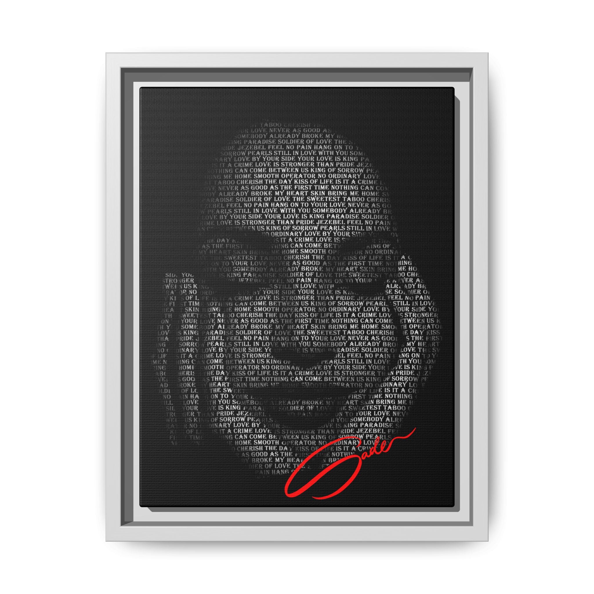 "Sade's Greatest Hits" Framed Canvas Print