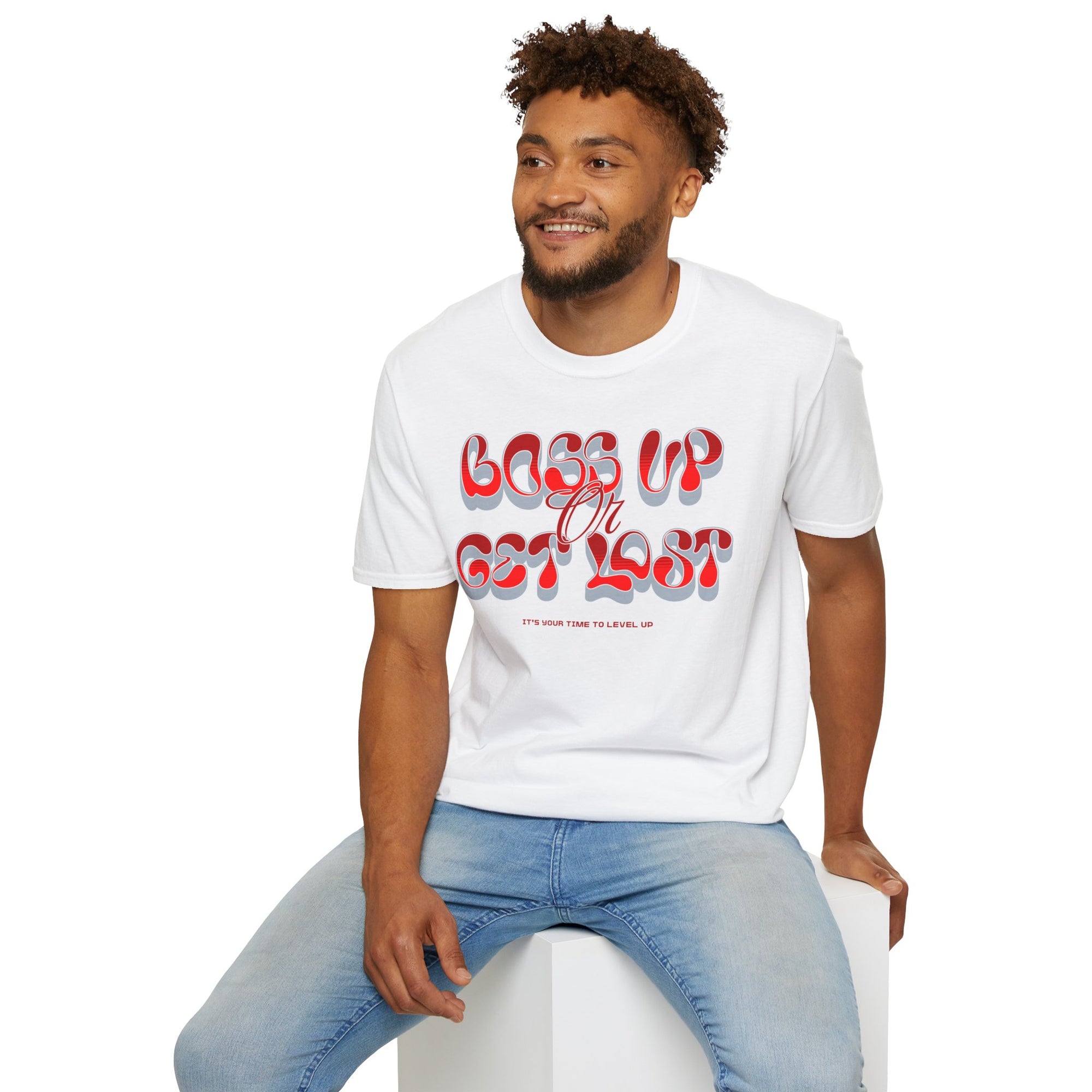 "Boss Up Or Get Lost - Red" - "moti-Voice-tion Wear" T-Shirt