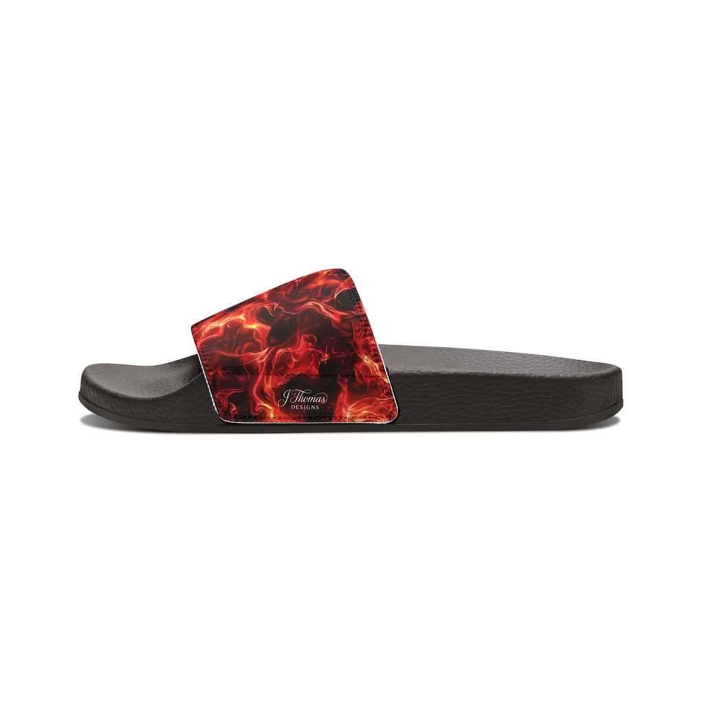 "All-Over Print" Red Flame Men's Removable-Strap Sandals