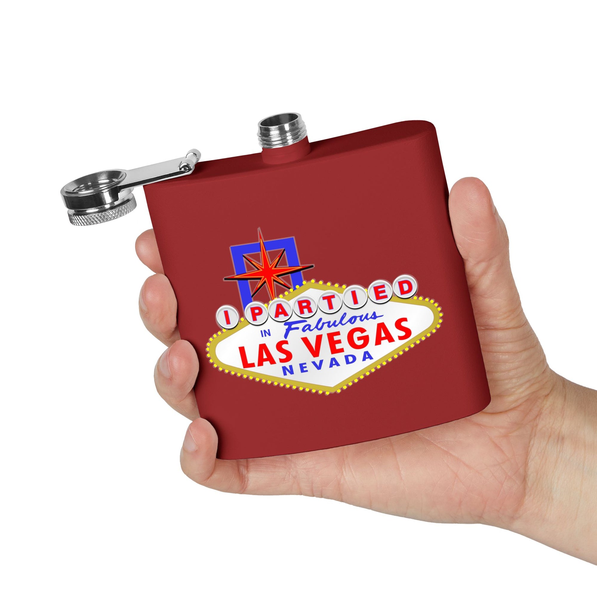 "I Partied" Las Vegas Sign 6oz Flask