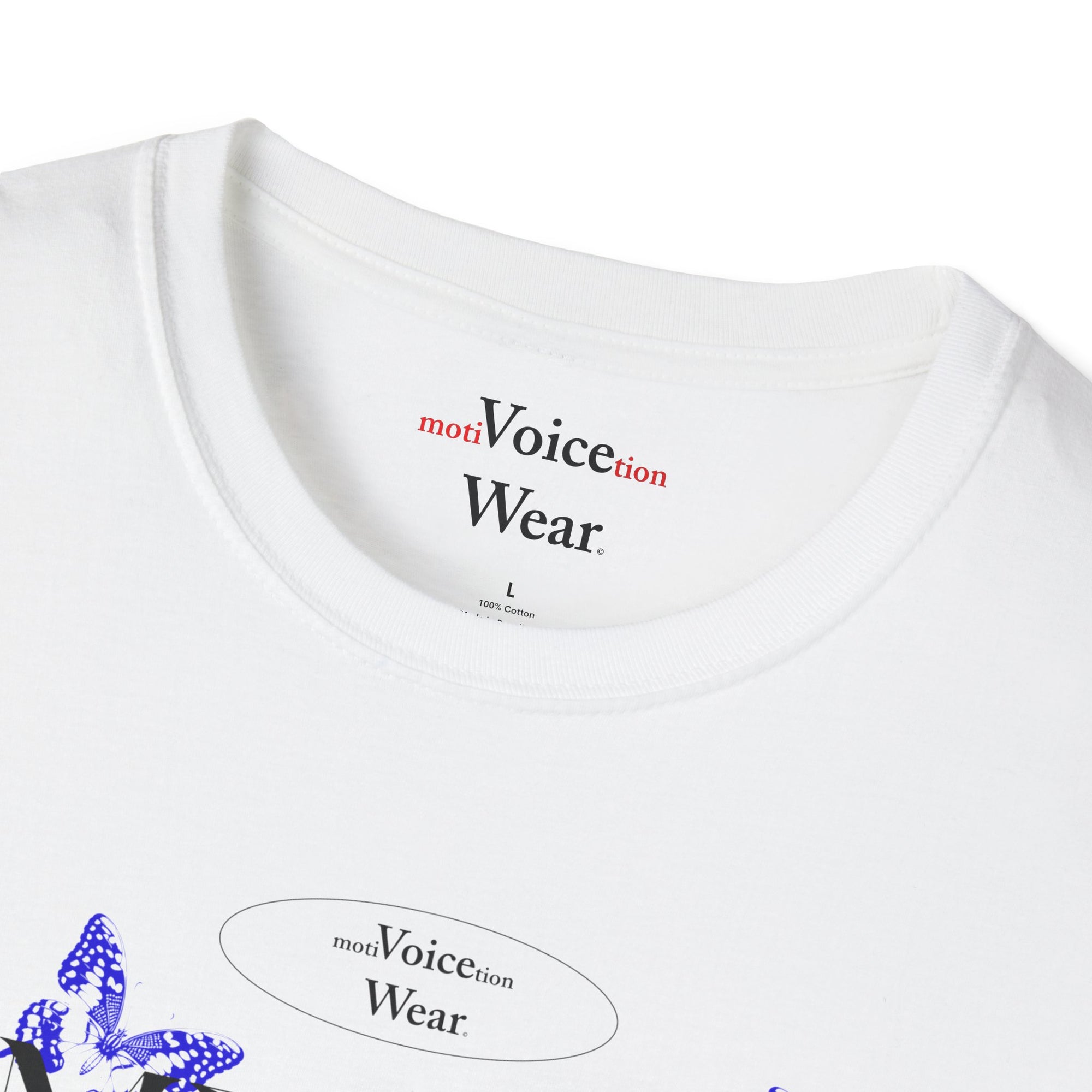 "Embrace Change" - Blue - "moti-Voice-tion Wear" T-Shirt