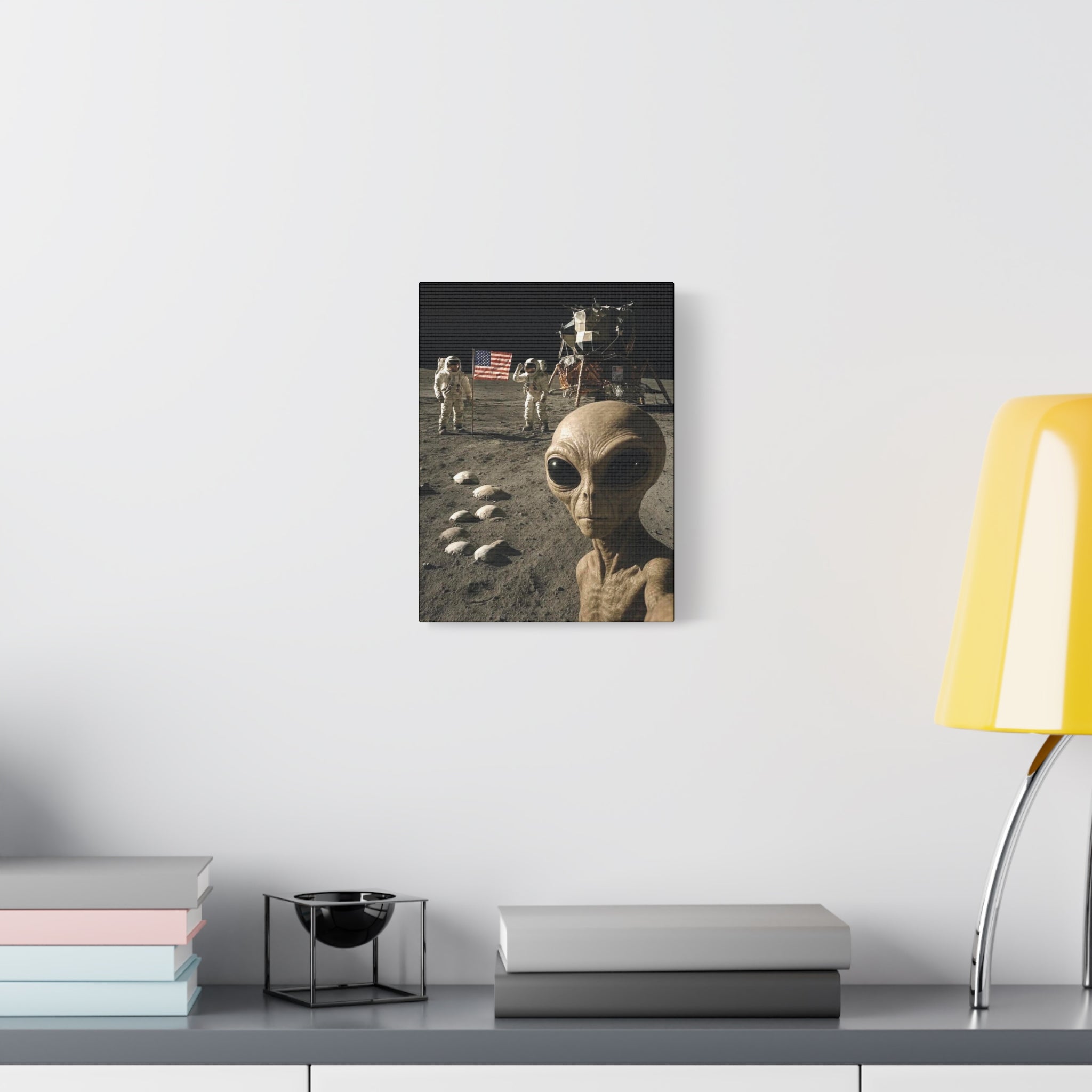 "Moon Invaders" Matte Canvas Print