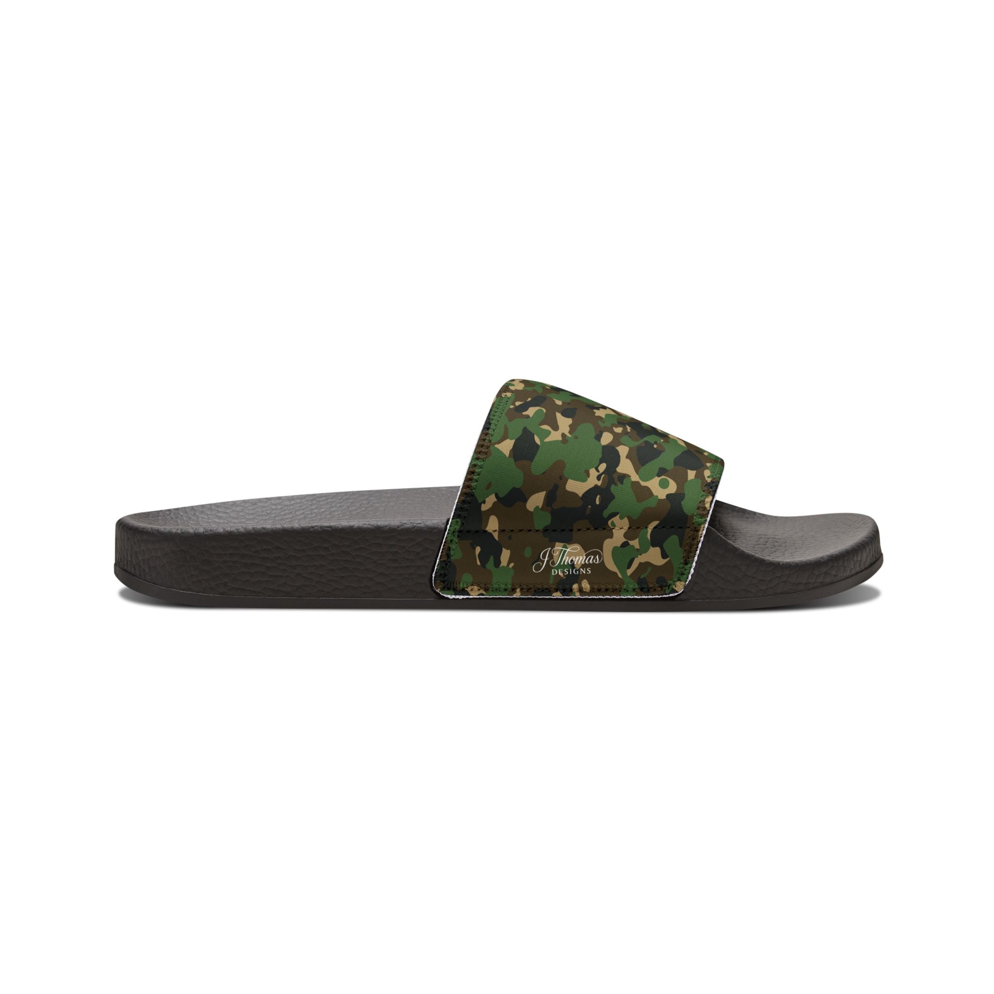 "All-Over Print" - Green Camo Men's Removable-Strap Sandals