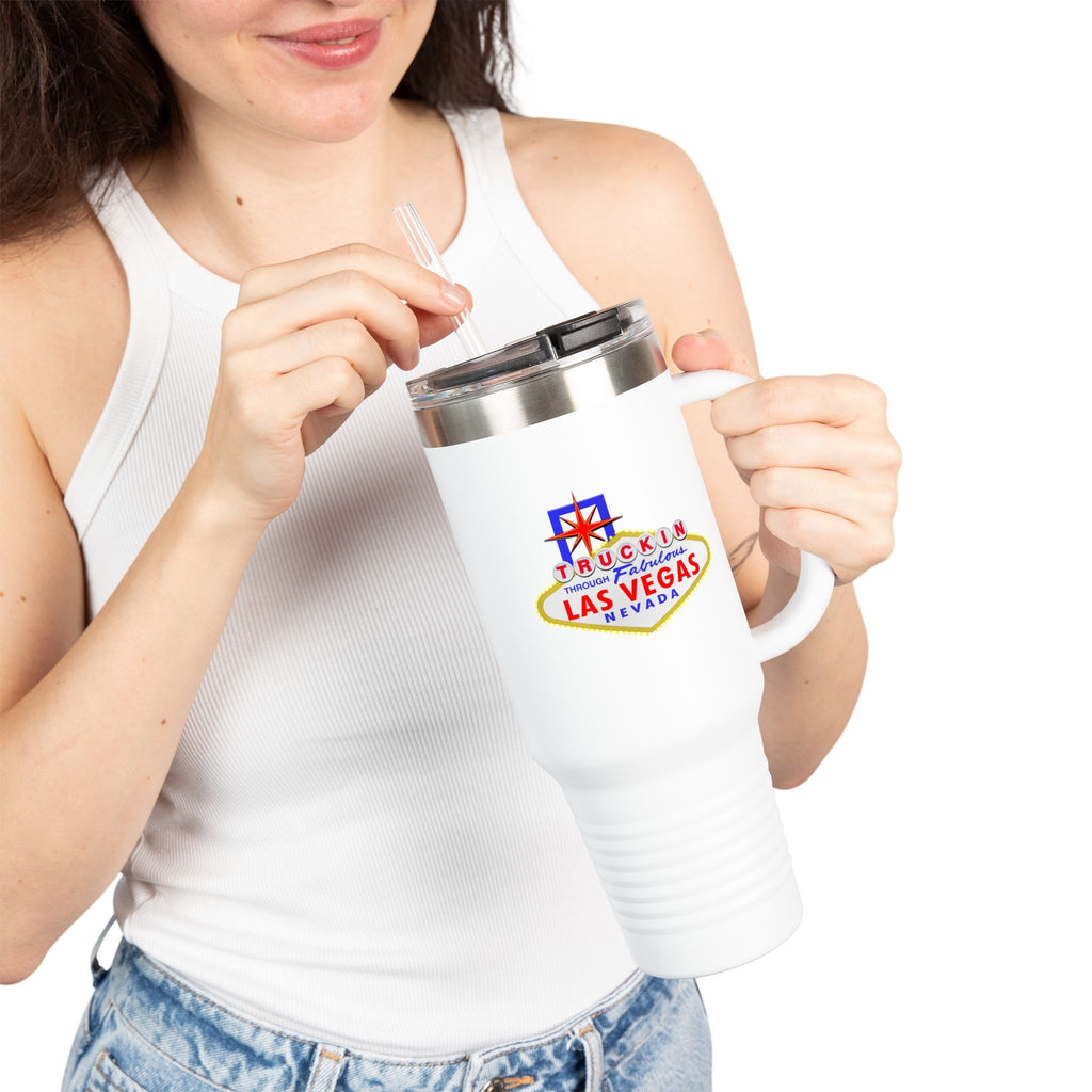 "Truckin Through" Las Vegas Sign 40oz Insulated Travel Mug | Tumbler