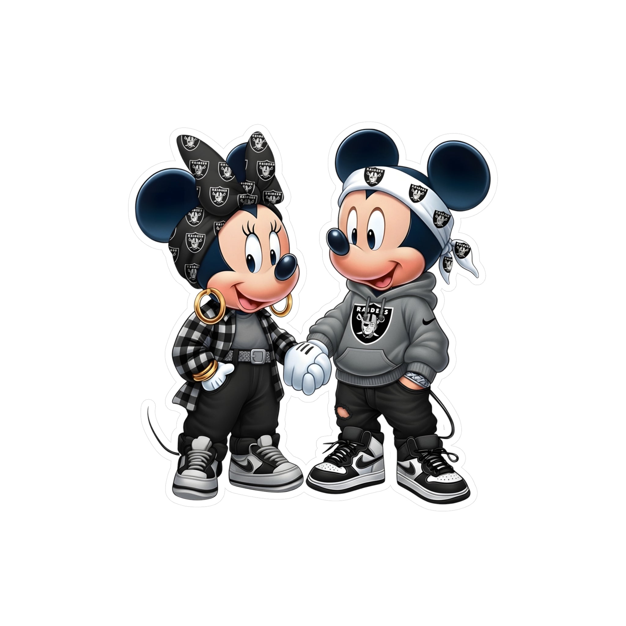 Minnie & Mickey Mouse - Raiders Vinyl Decal