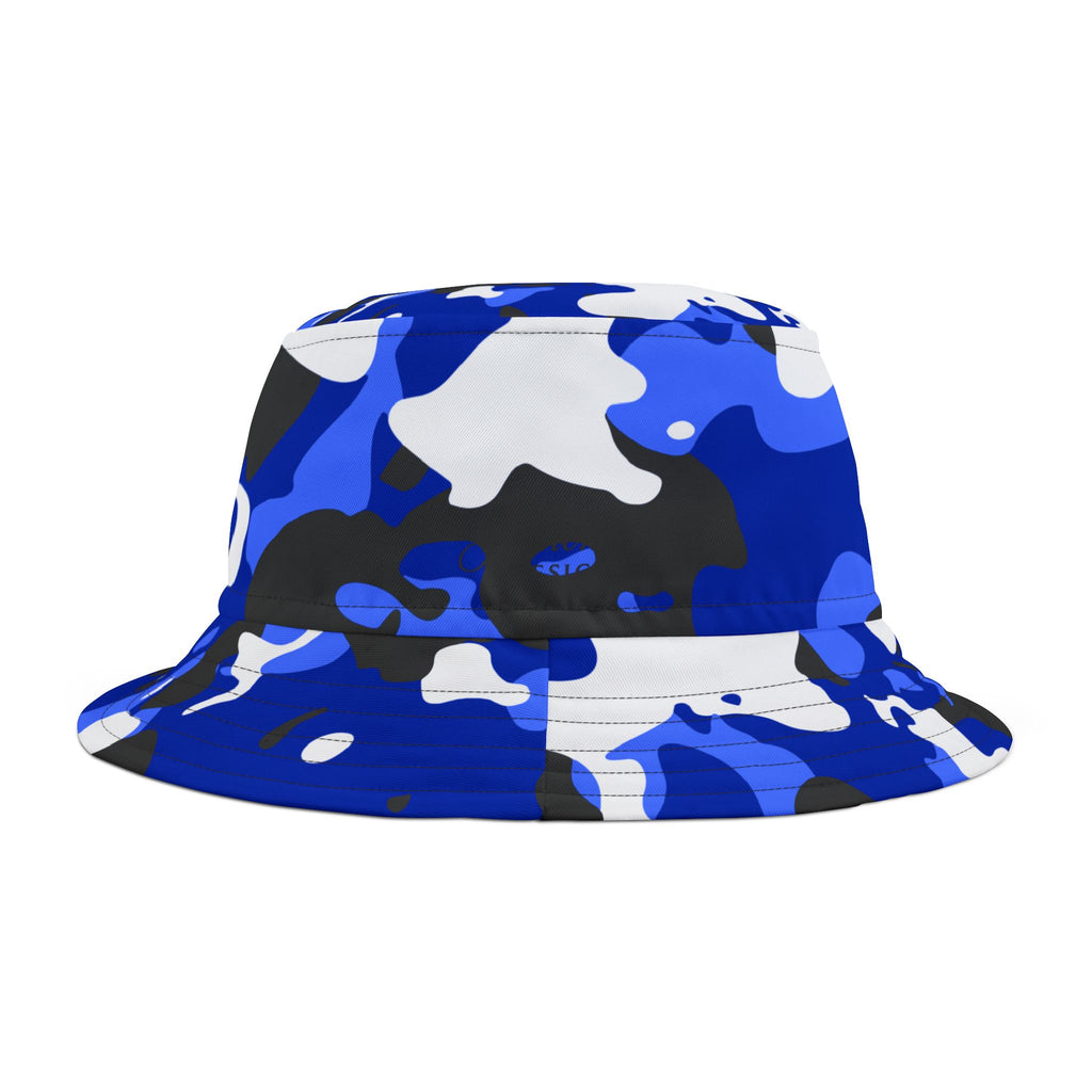 “All-Over Print” Blue Camo Bucket Hat