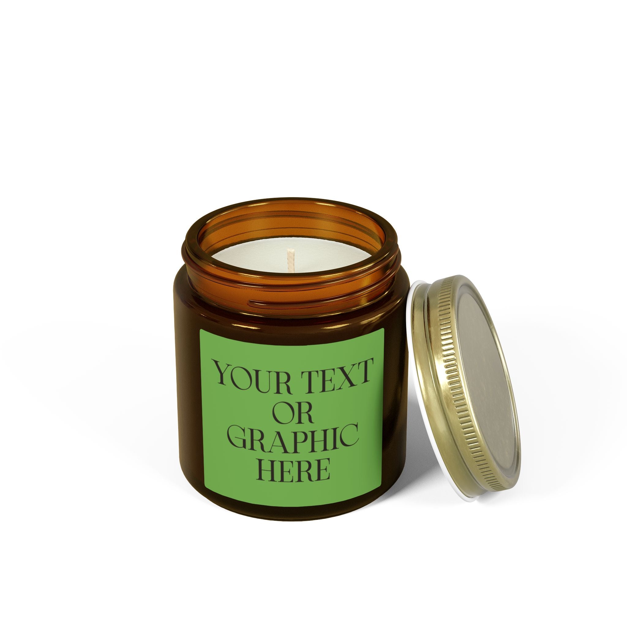 Coconut Apricot Scented Candle — 4oz & 9oz Decorative Jar (Custom Label)