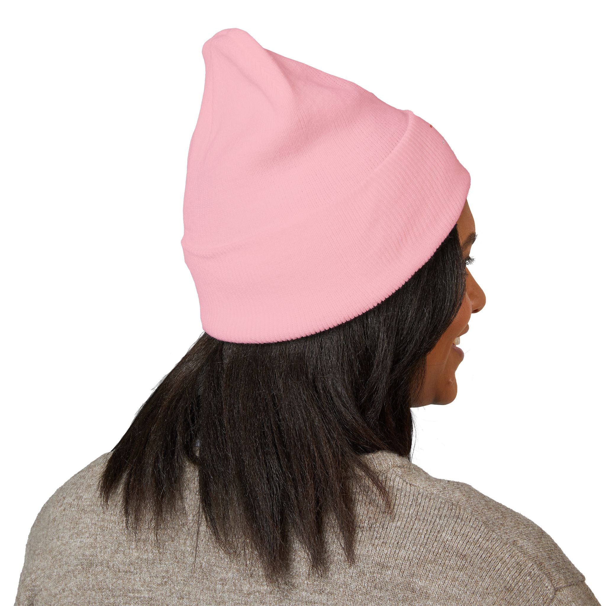 Embroidered "moti-Voice-tion Wear" Cuffed Beanie