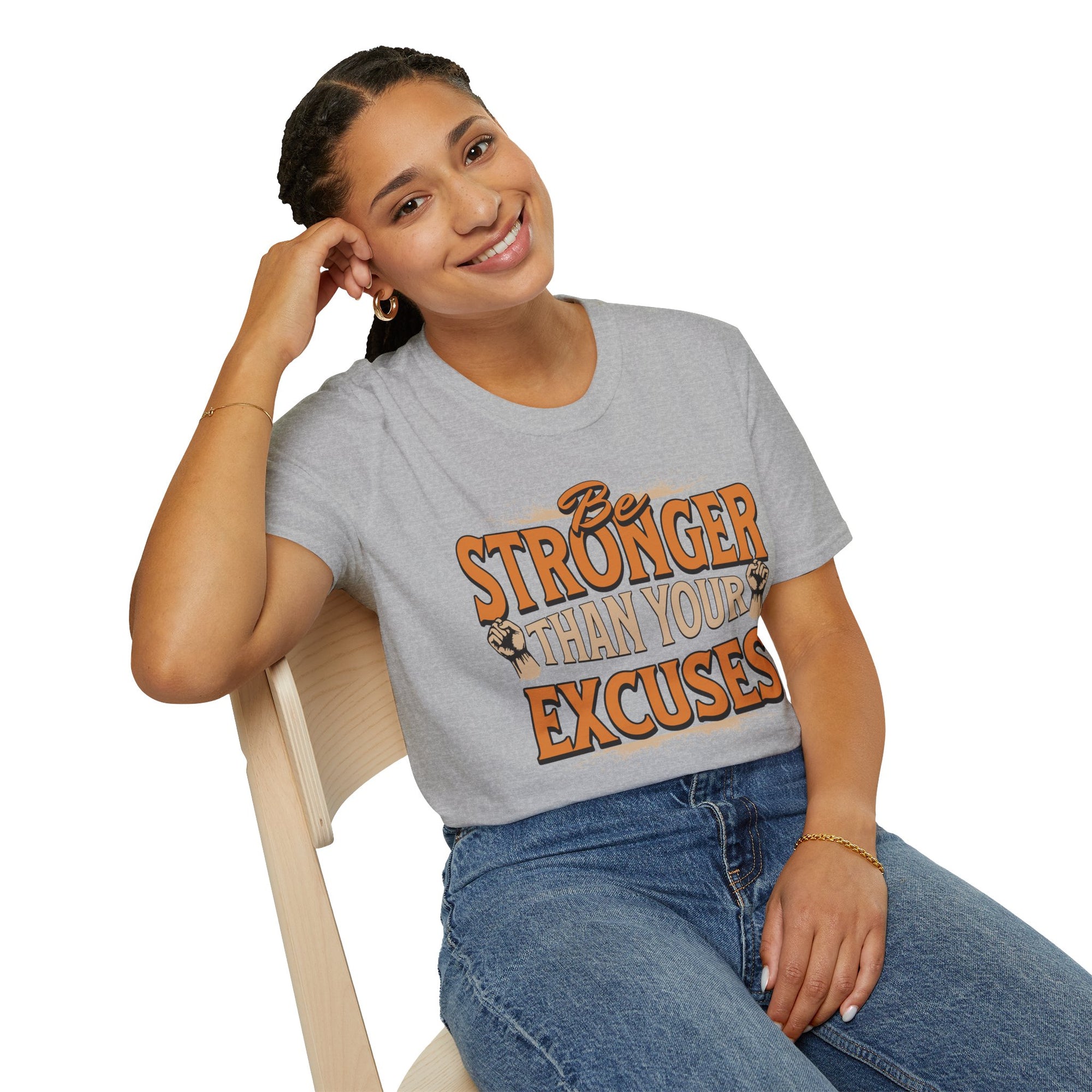 "Be Stronger Than Your Excuses" - "moti-Voice-tion Wear" T-Shirt