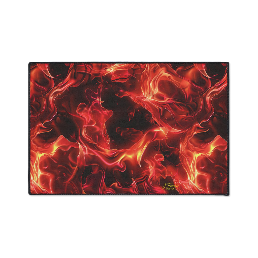 Heavy Duty Floor Mat – Red Flames