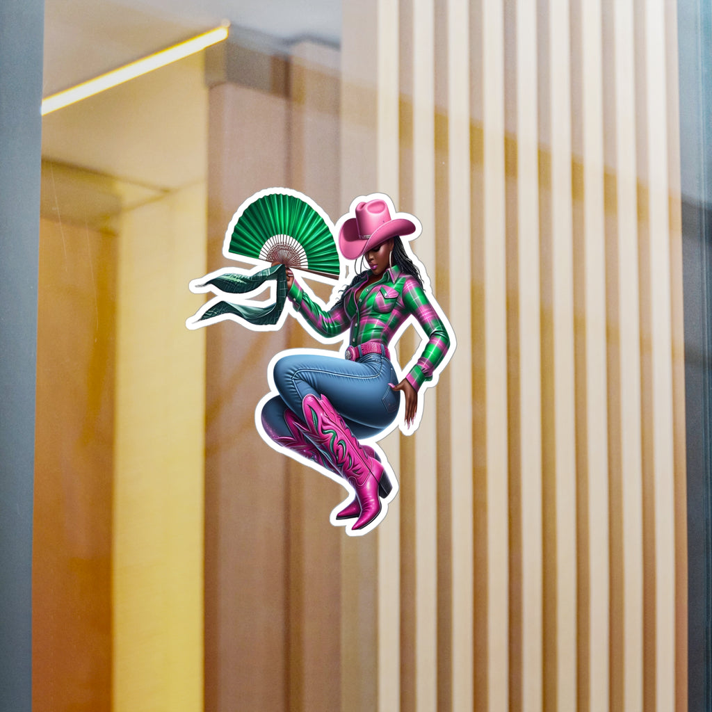 Clack Fan Lady Vinyl Decal