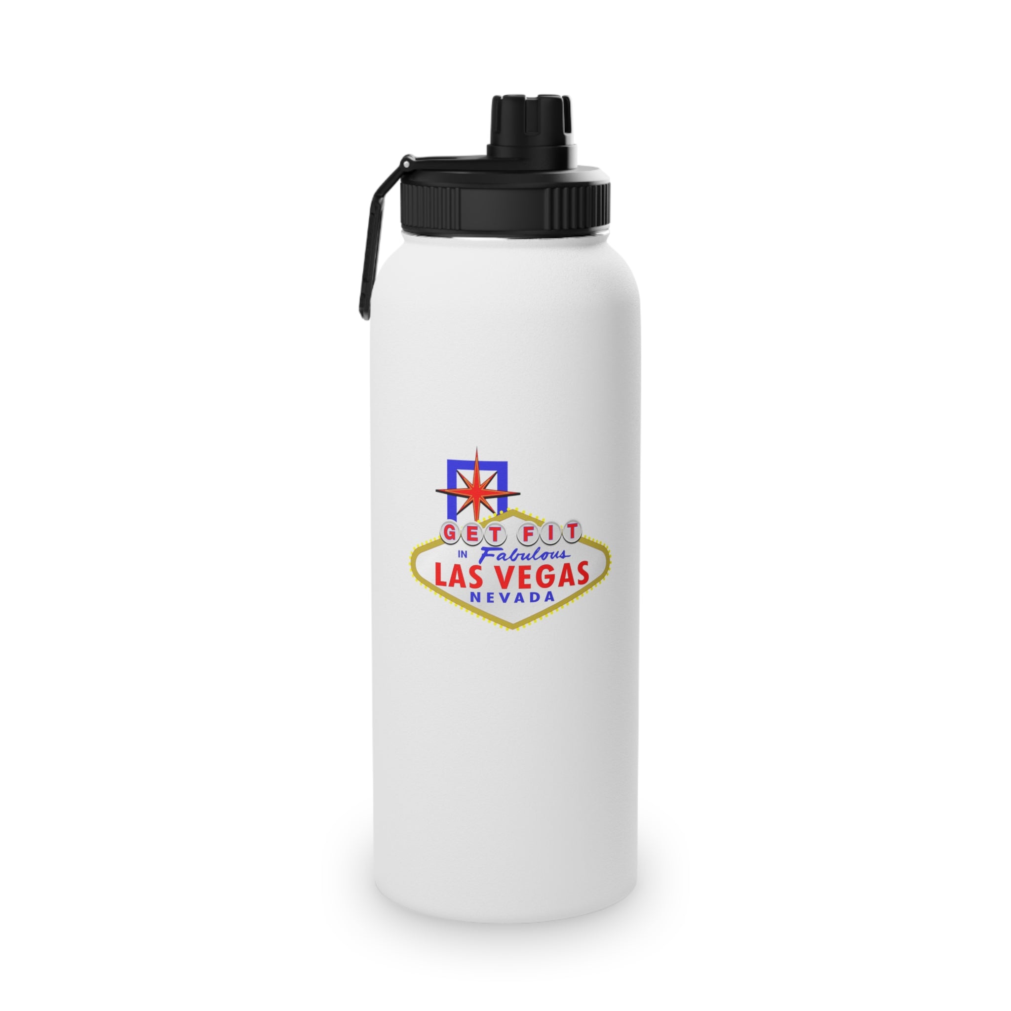 "Get Fit" Las Vegas Sign Stainless Steel Water Bottle