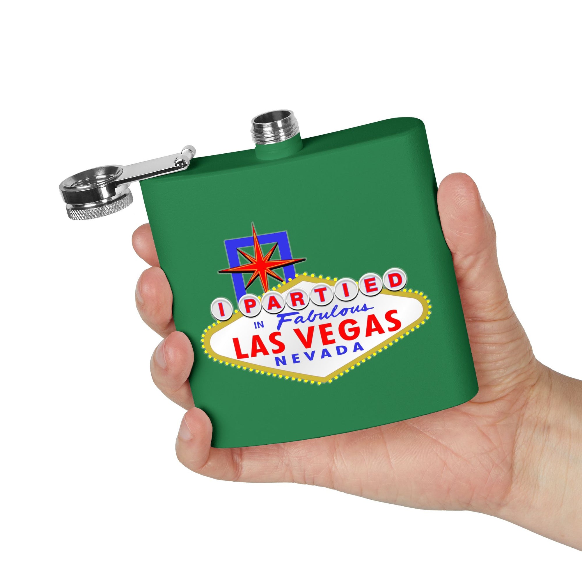 "I Partied" Las Vegas Sign 6oz Flask
