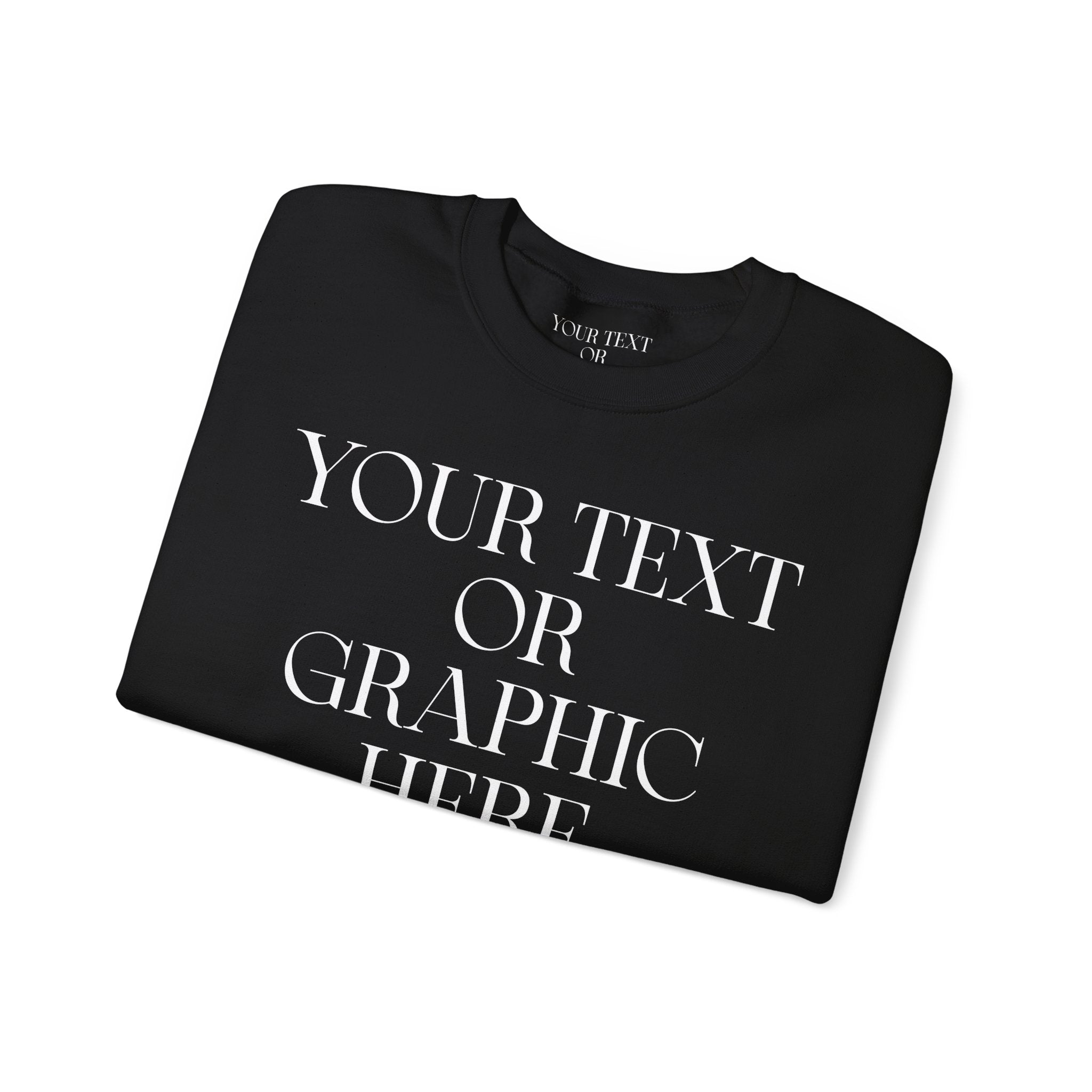 Custom Personalized Sweatshirt - Optional Print Areas